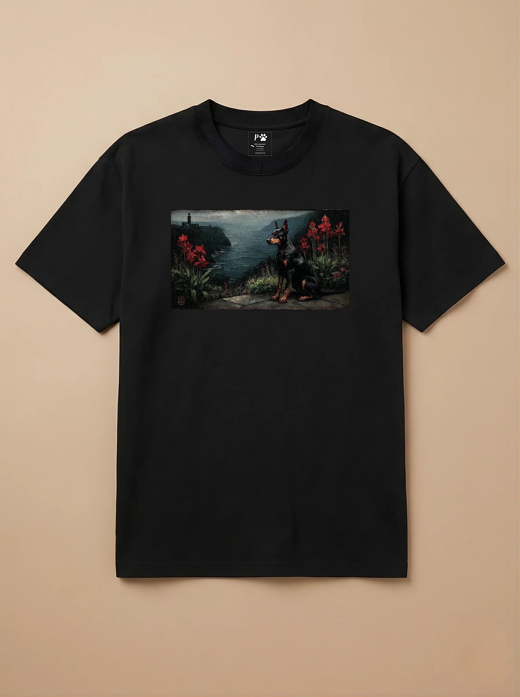 Camisa Pets em Impasto - Dobermann