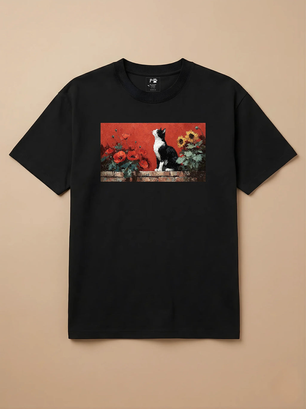Camisa Pets em Impasto - Gato Frajola