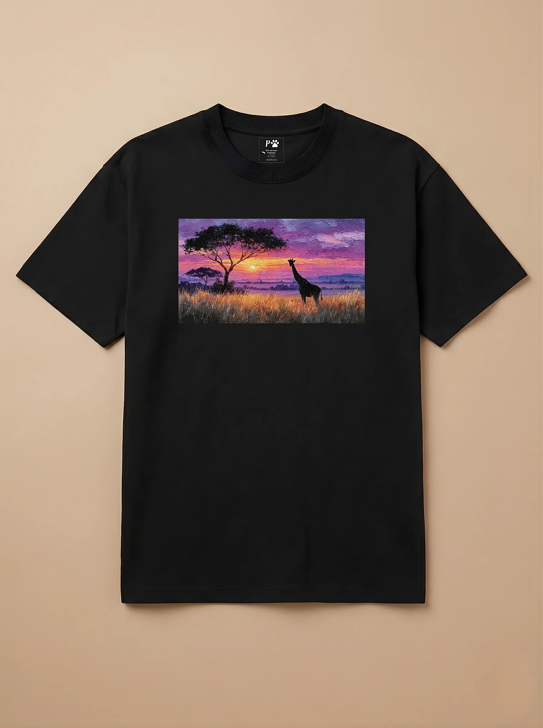 Camisa Pets em Impasto - Girafa