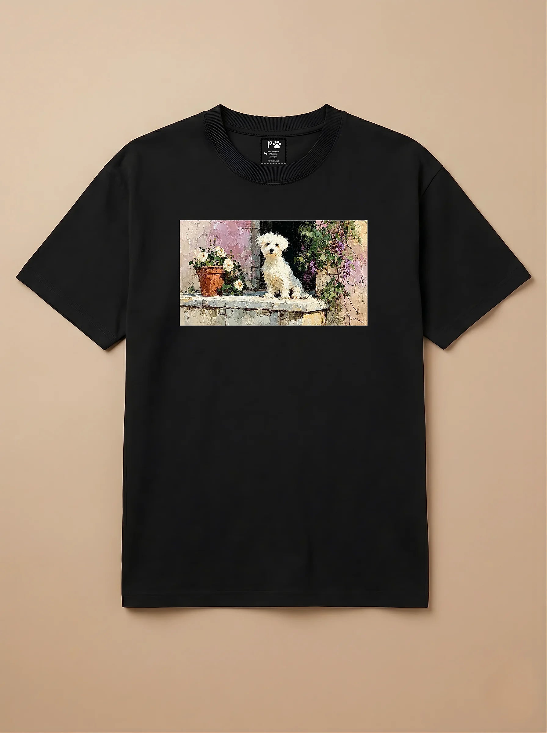 Camisa Pets em Impasto - Maltês