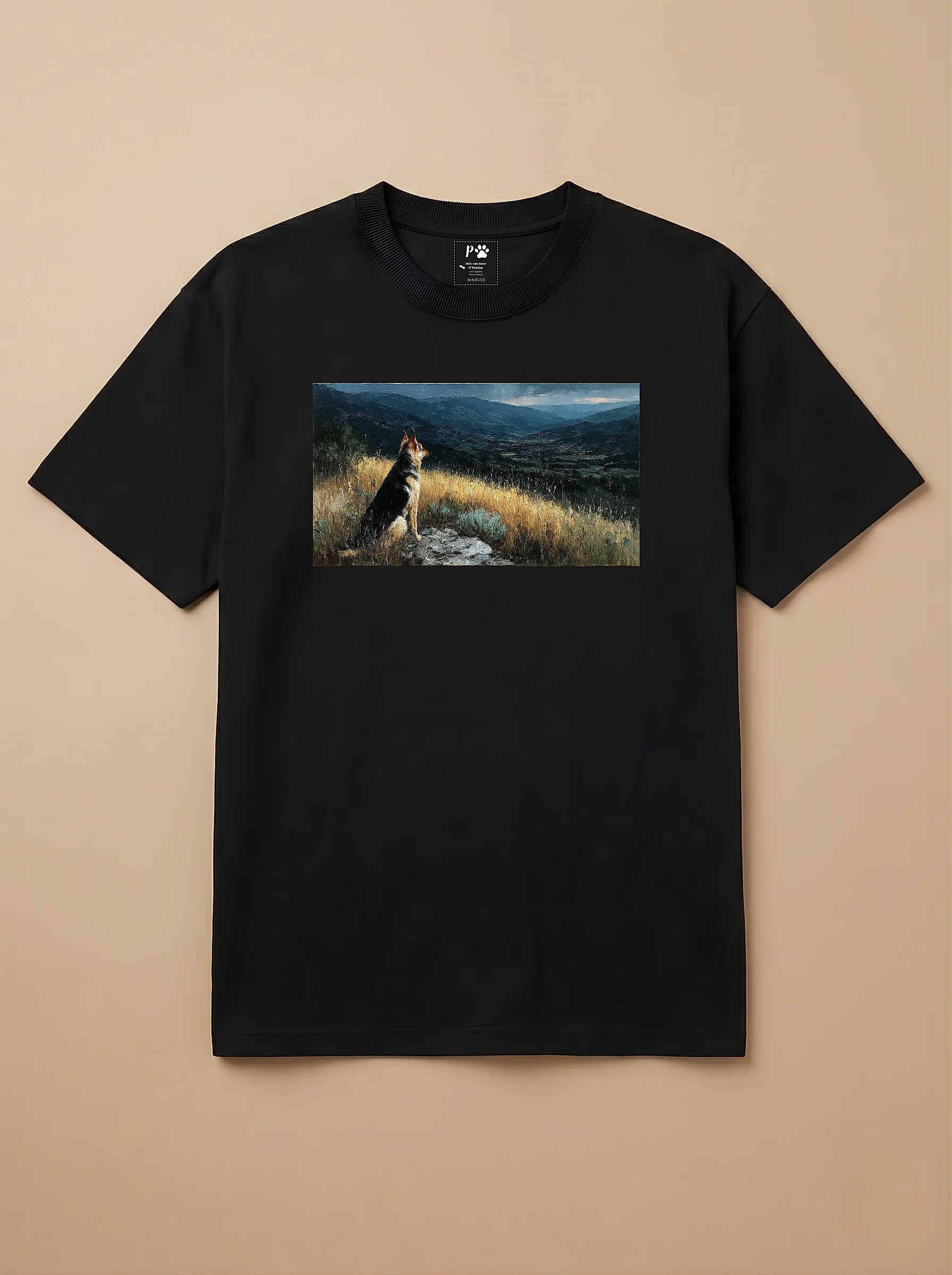 Camisa Pets em Impasto - Pastor Alemão