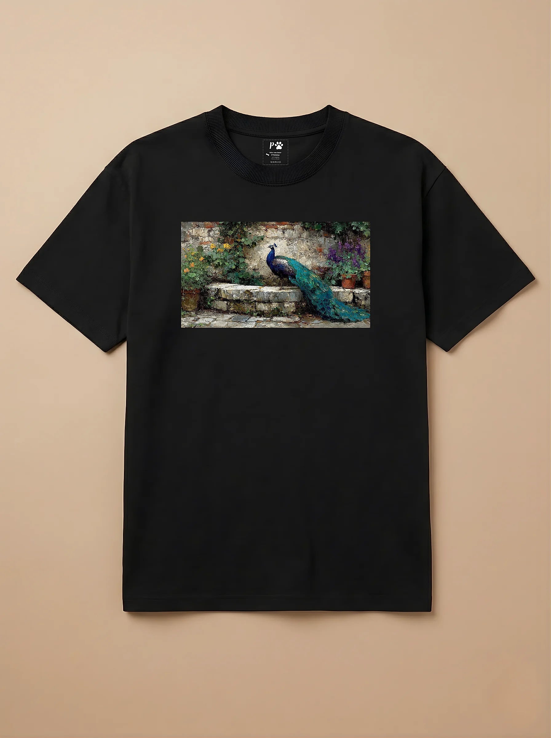 Camisa Pets em Impasto - Pavão
