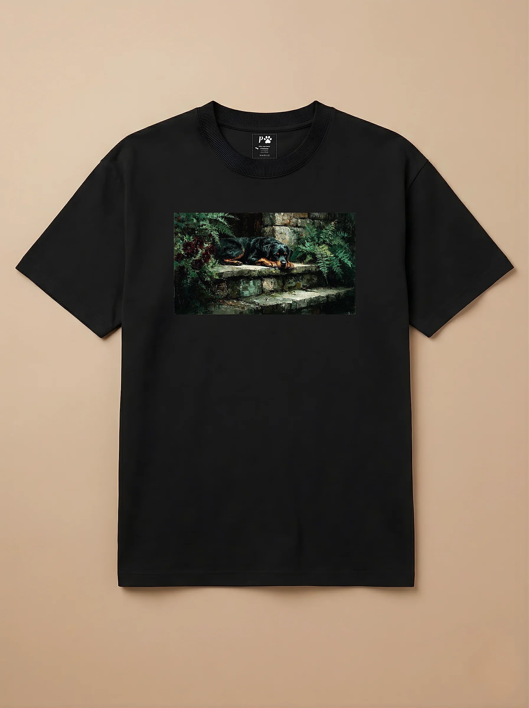 Camisa Pets em Impasto - Rottweiler