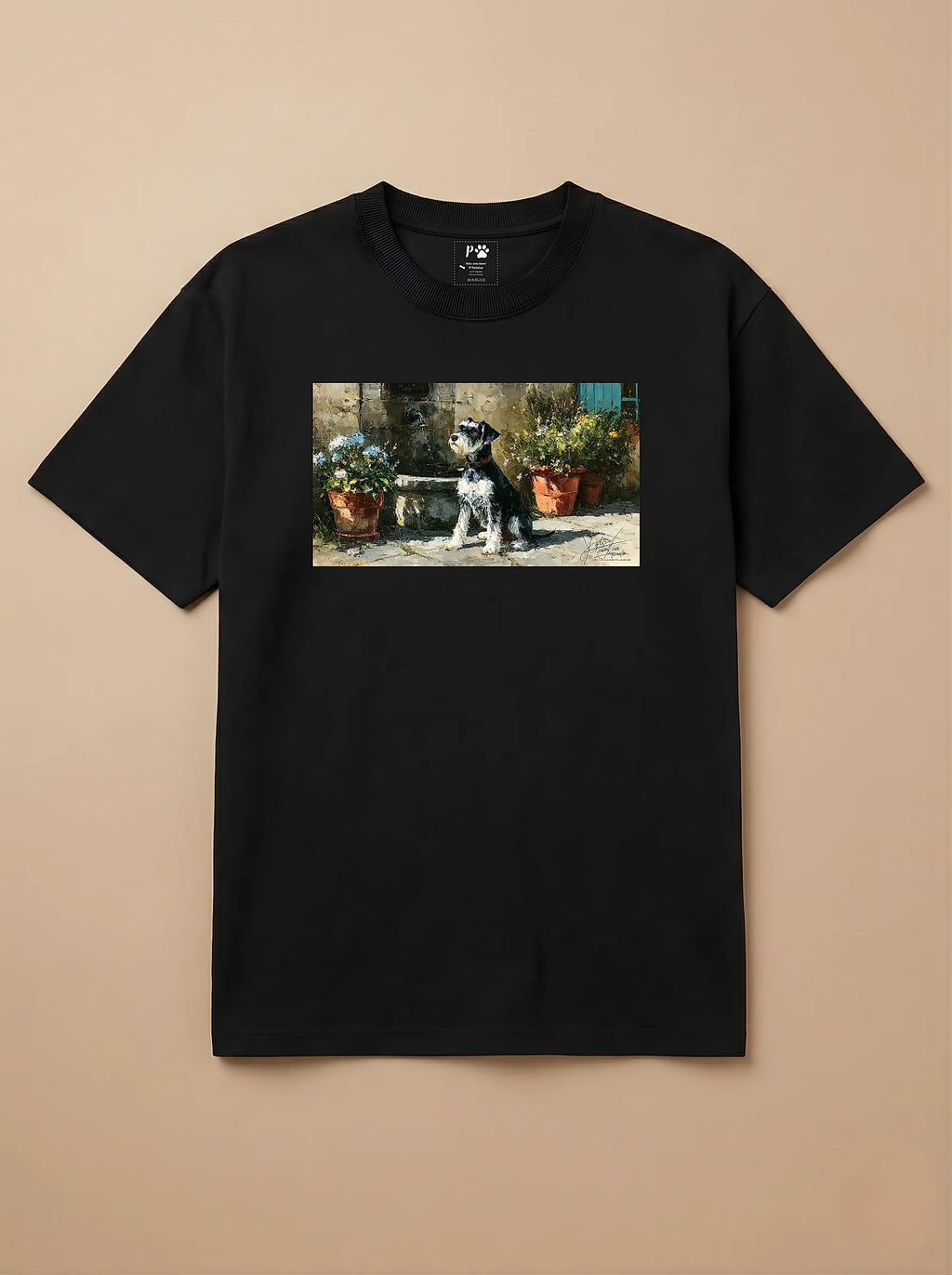 Camisa Pets em Impasto - Schnauzer