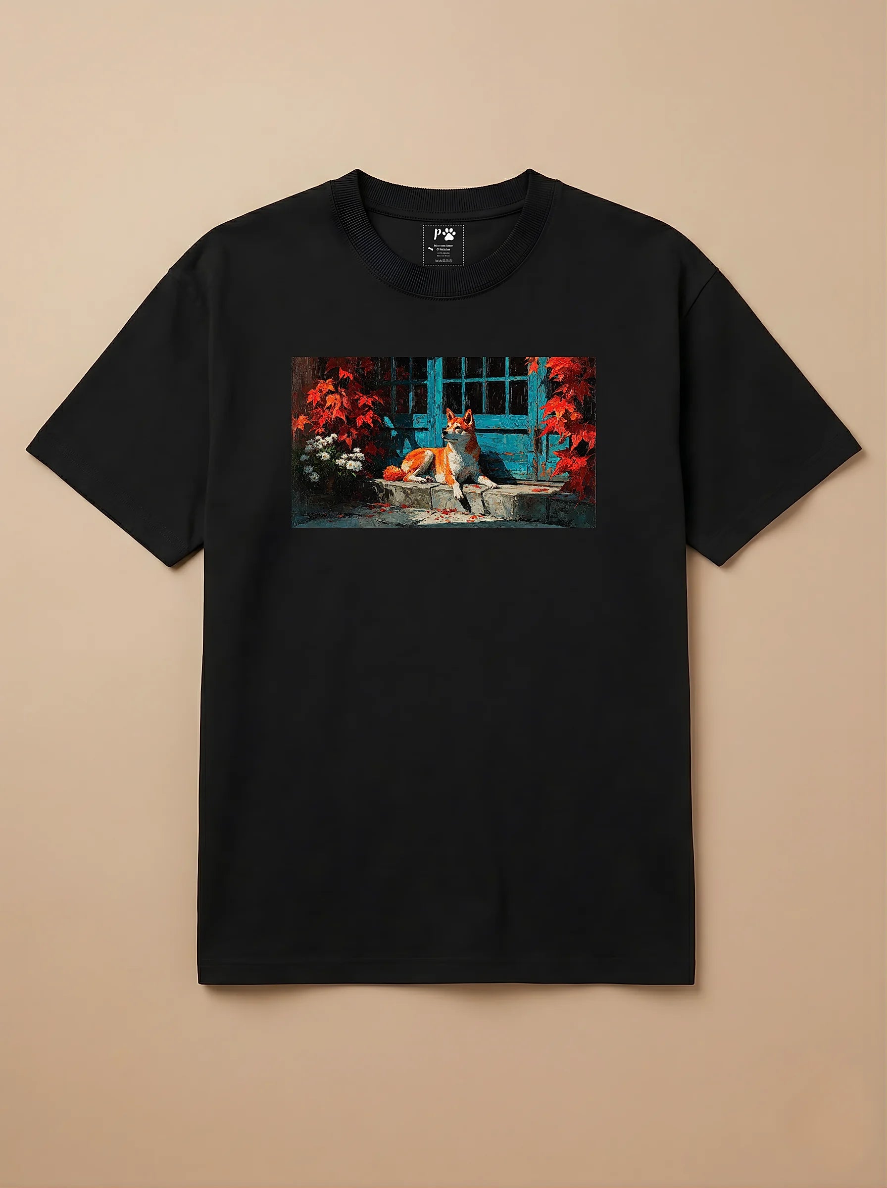 Camisa Pets em Impasto - Shiba Inu