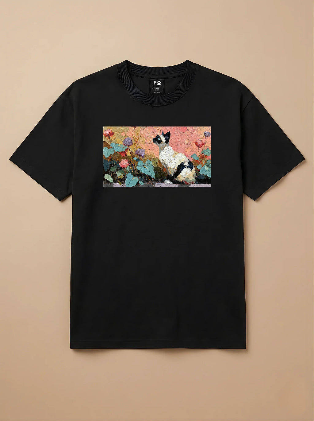 Camisa Pets em Impasto - Gato Siamês