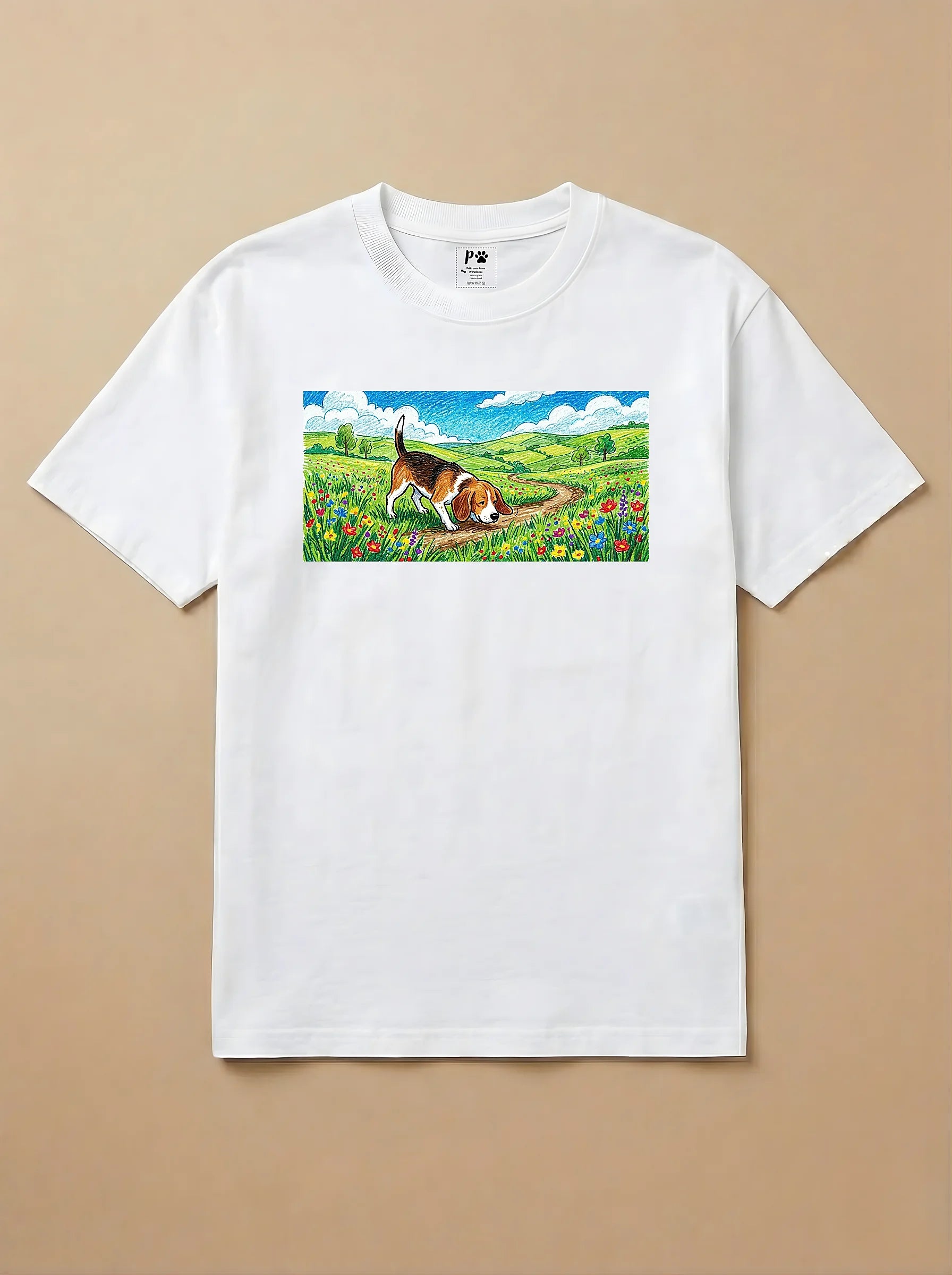 Camisa Pets em Giz - Beagle