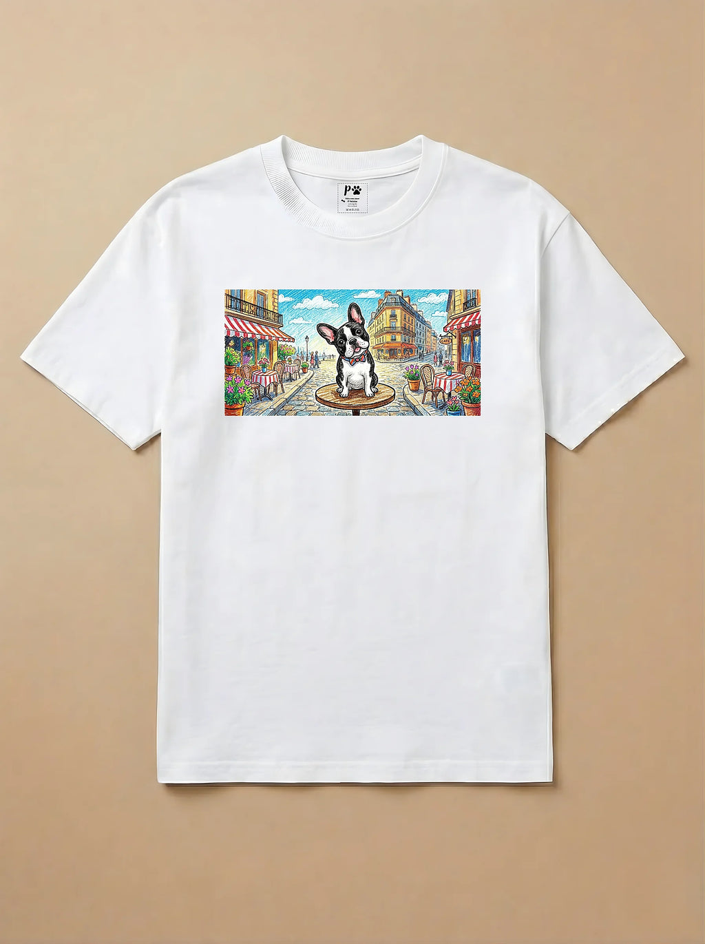 Camisa Pets em Giz - Bulldog Francês