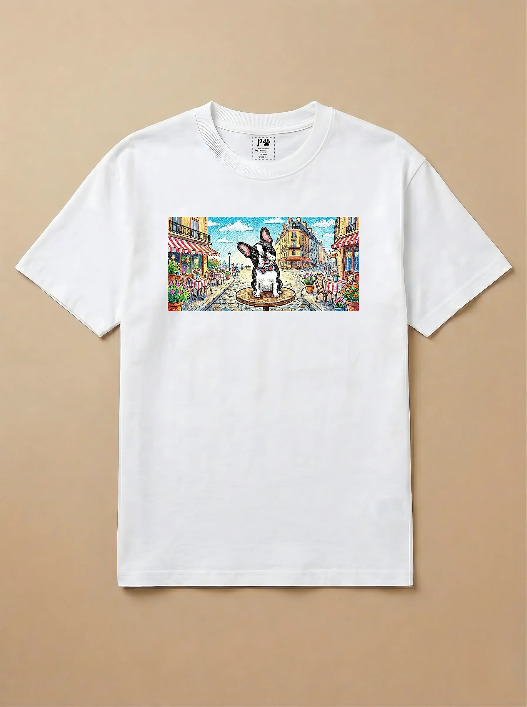 Camisa Pets em Giz - Bulldog Francês