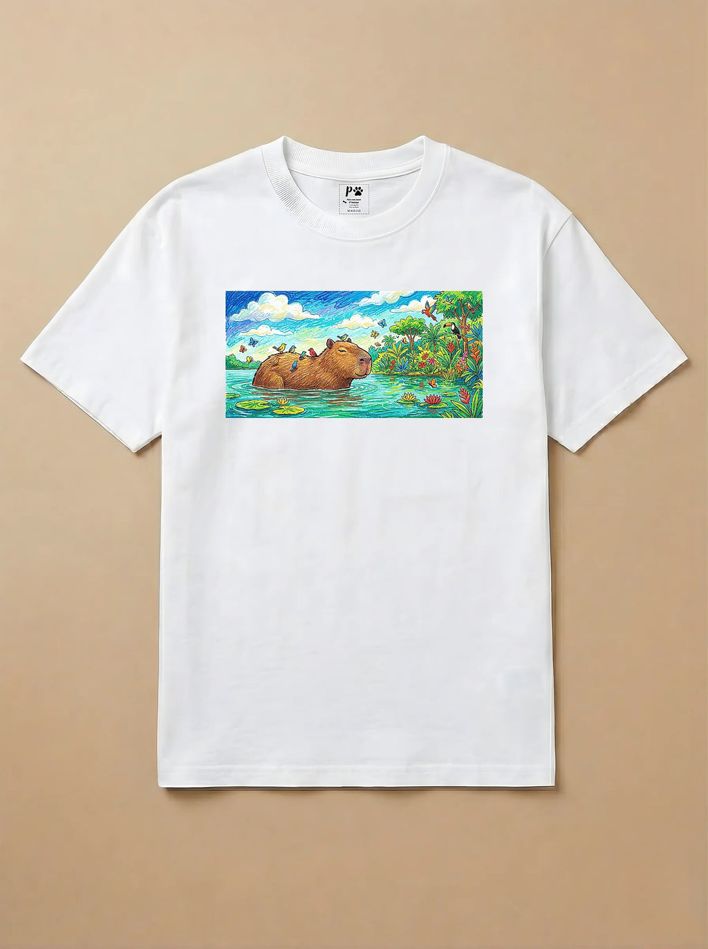 Camisa Pets em Giz - Capivara