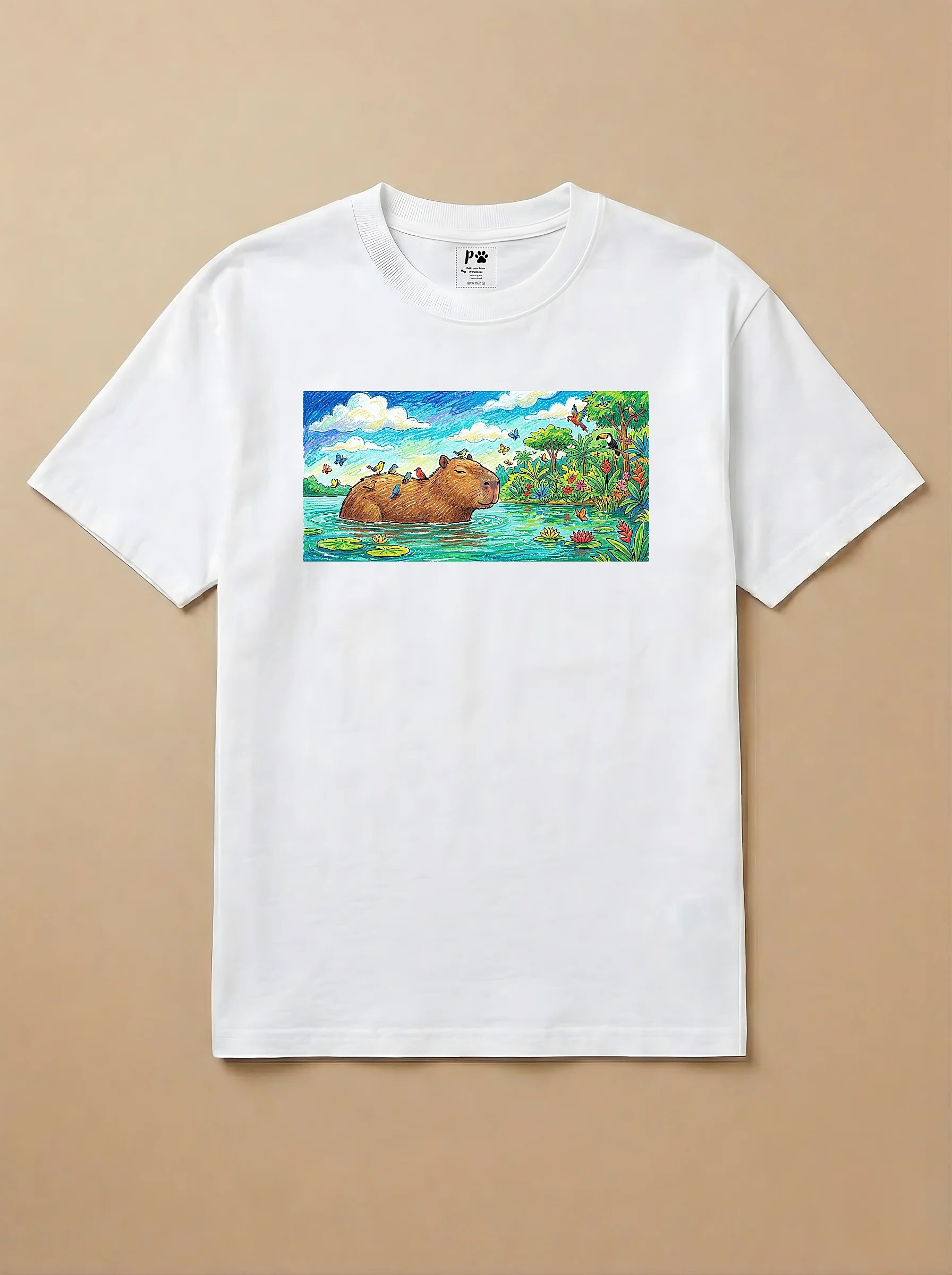 Camisa Pets em Giz - Capivara