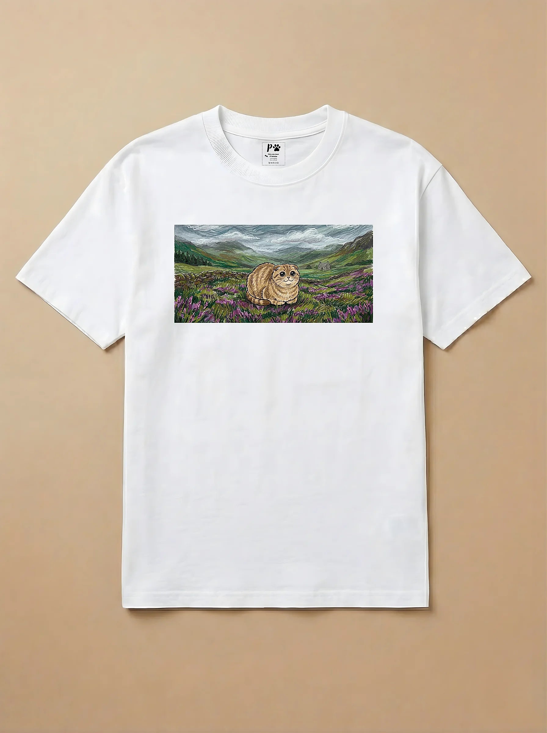 Camisa Pets em Giz - Gato Escocês