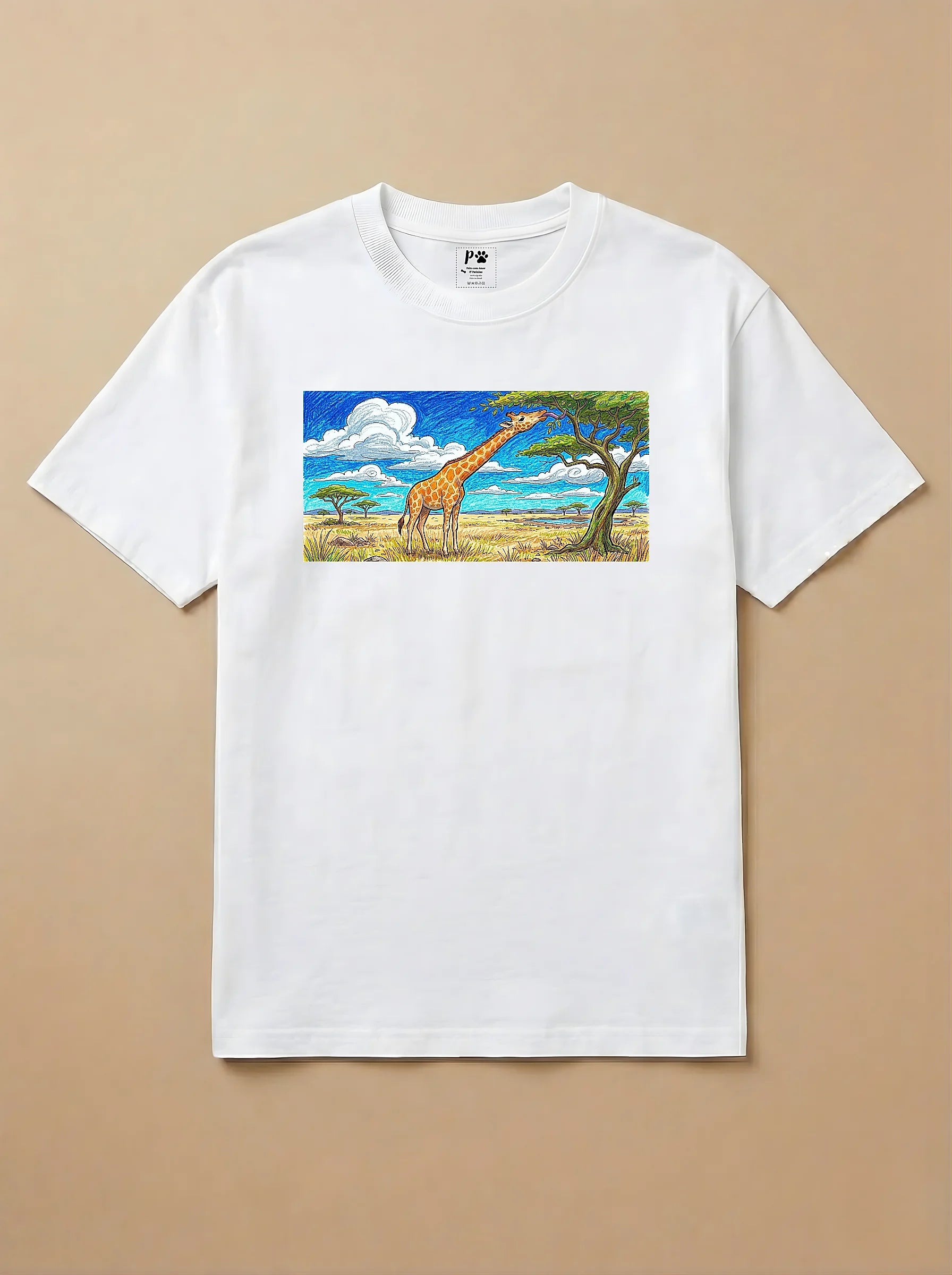 Camisa Pets em Giz - Girafa
