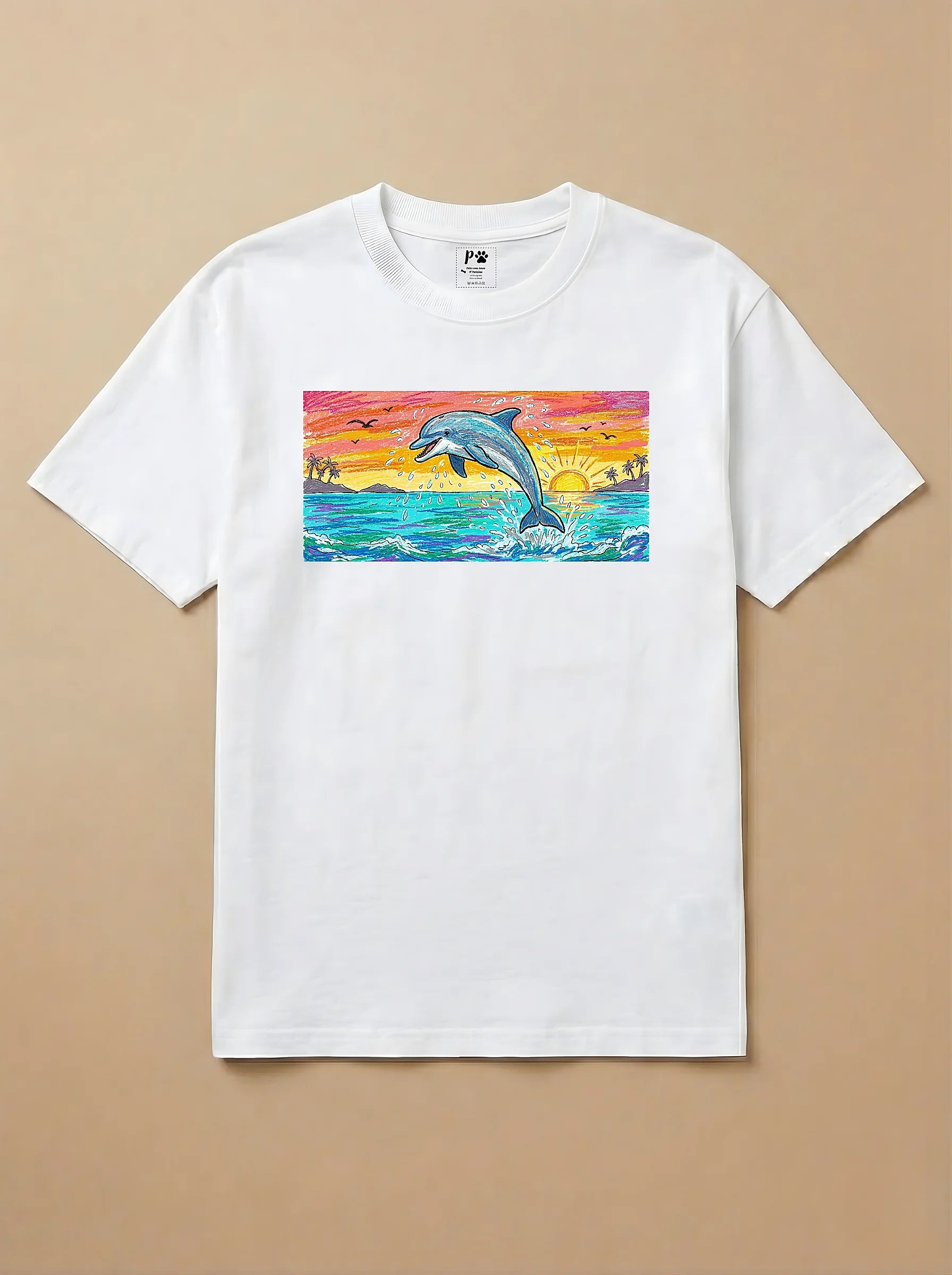 Camisa Pets em Giz - Golfinho