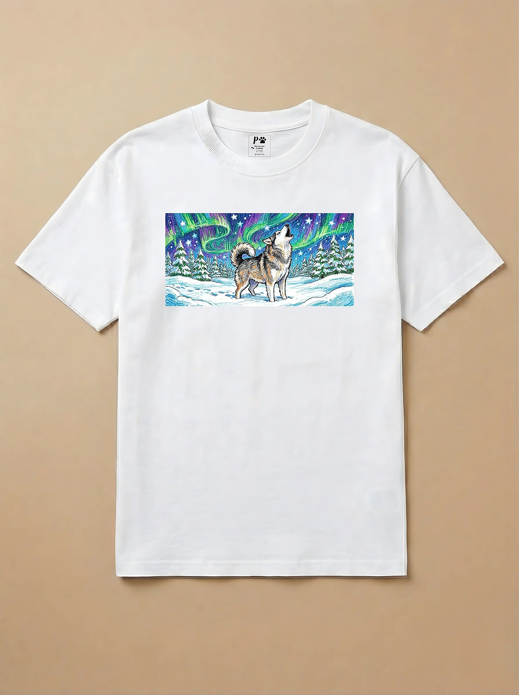 Camisa Pets em Giz - Husky