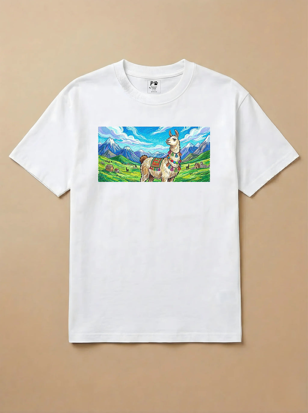 Camisa Pets em Giz - Lhama