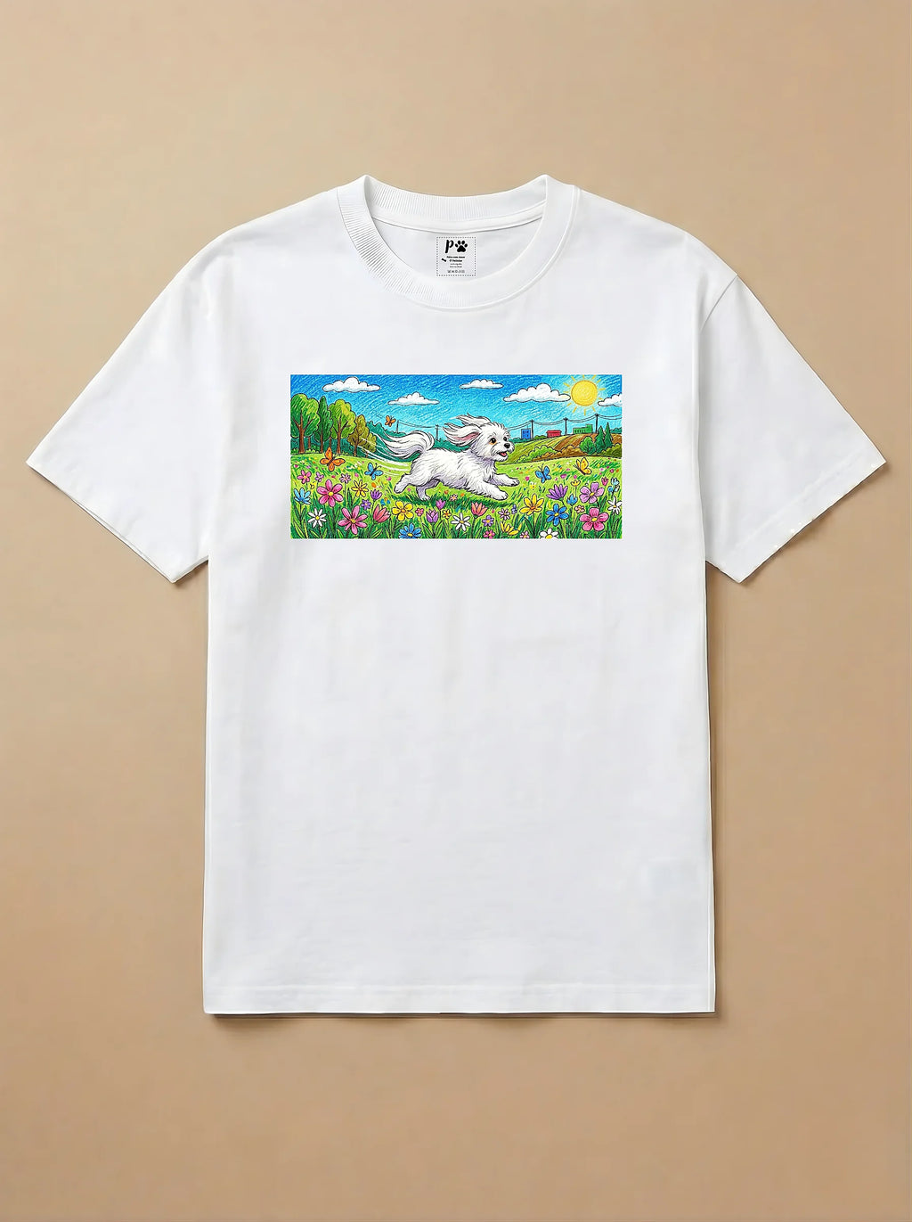 Camisa Pets em Giz - Maltês