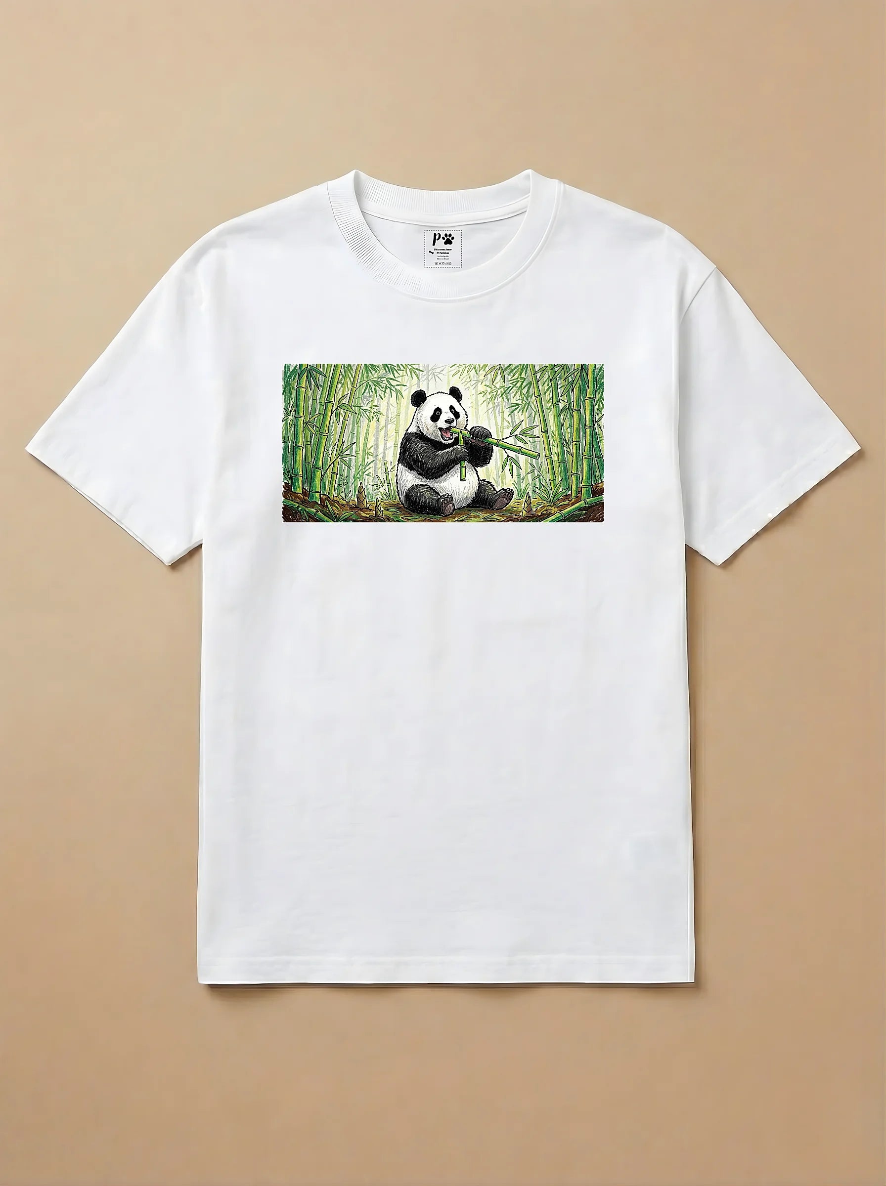 Camisa Pets em Giz - Panda