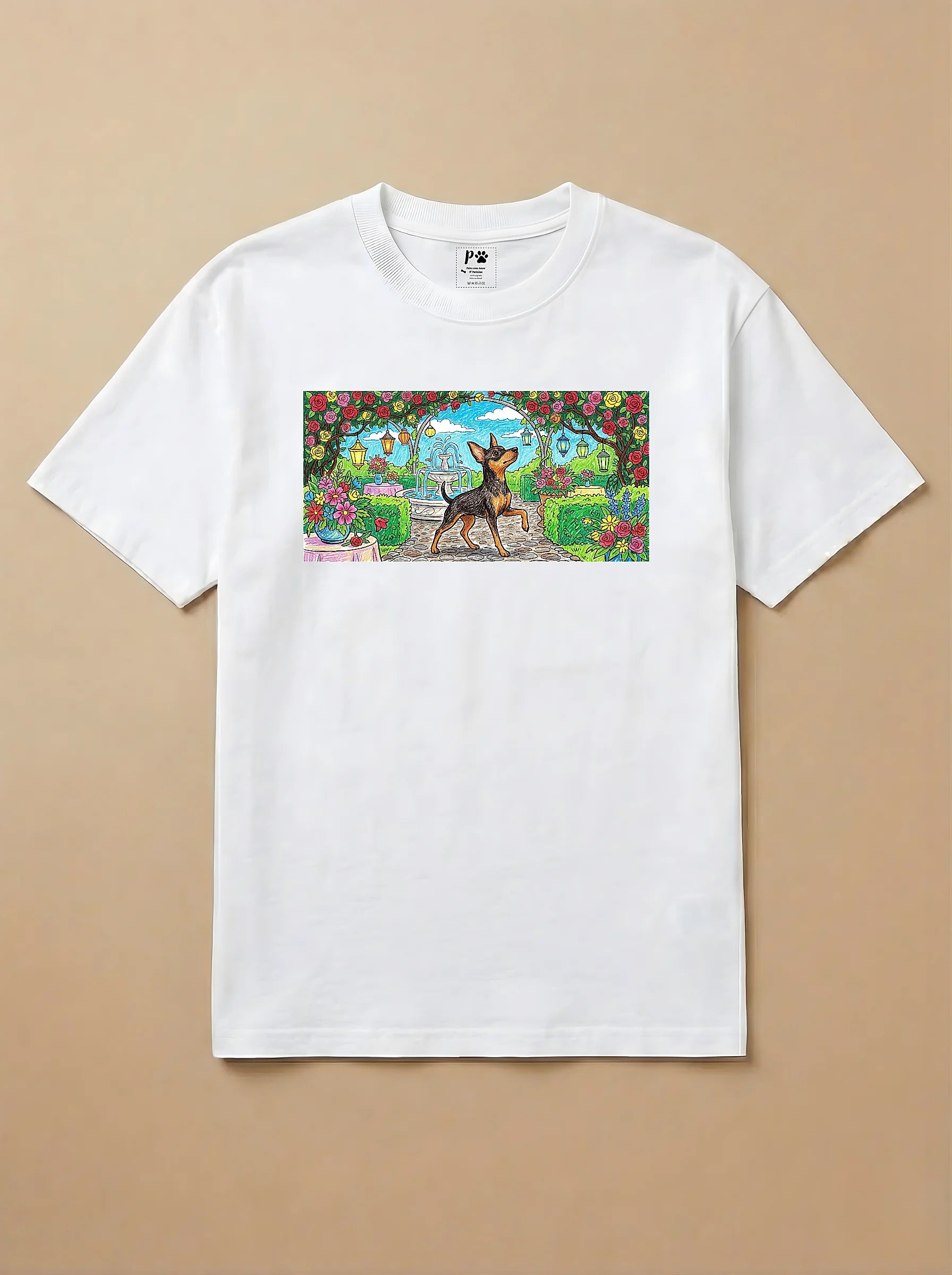 Camisa Pets em Giz - Pinscher