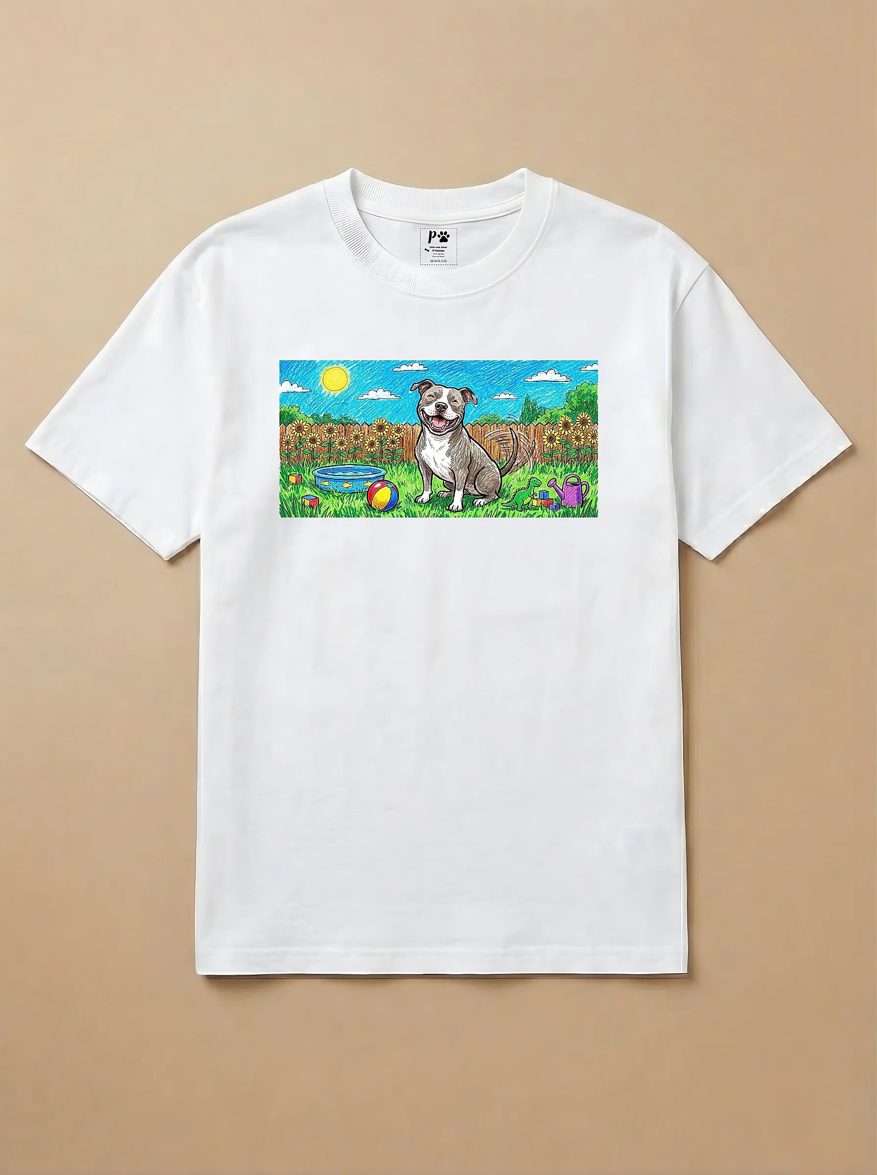 Camisa Pets em Giz - Pitbull