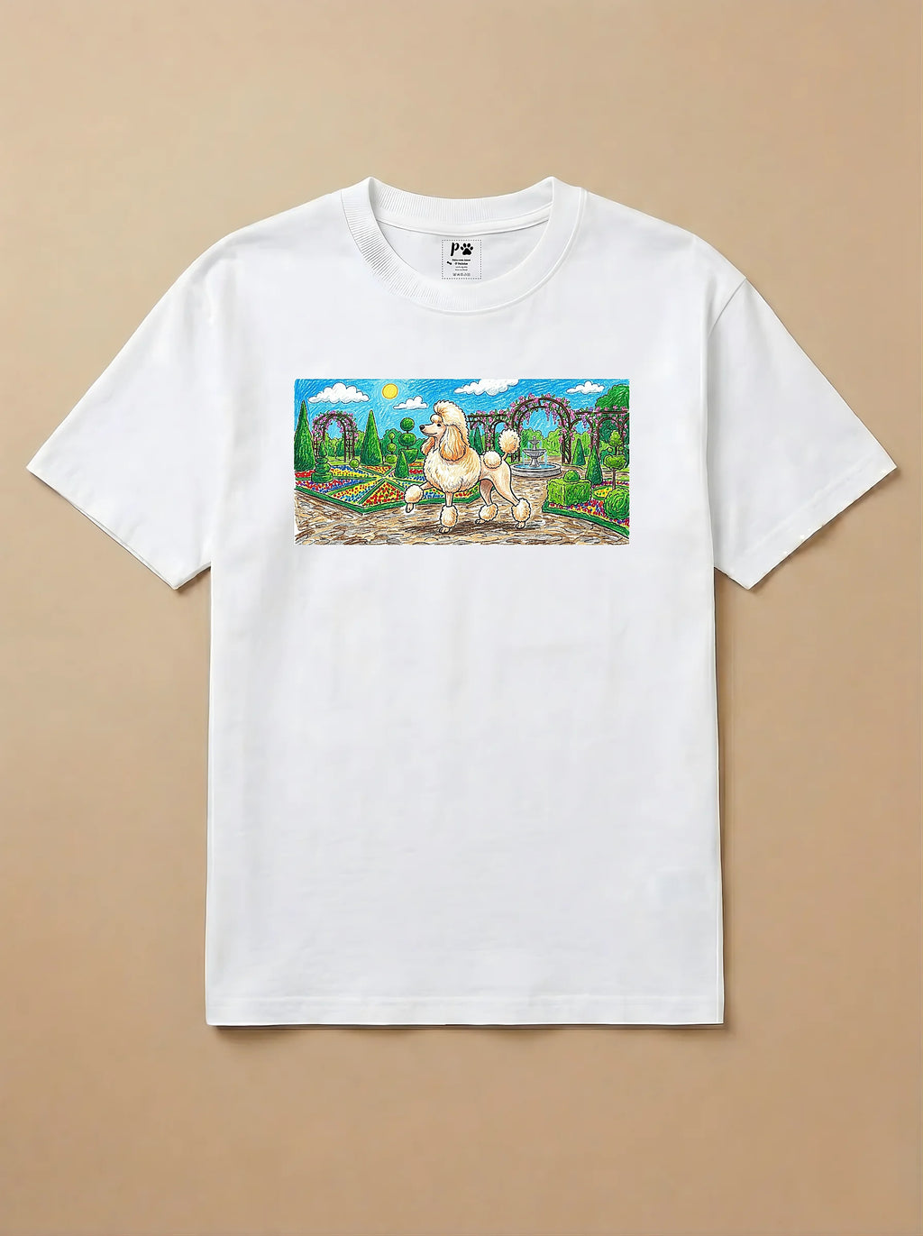 Camisa Pets em Giz - Poodle