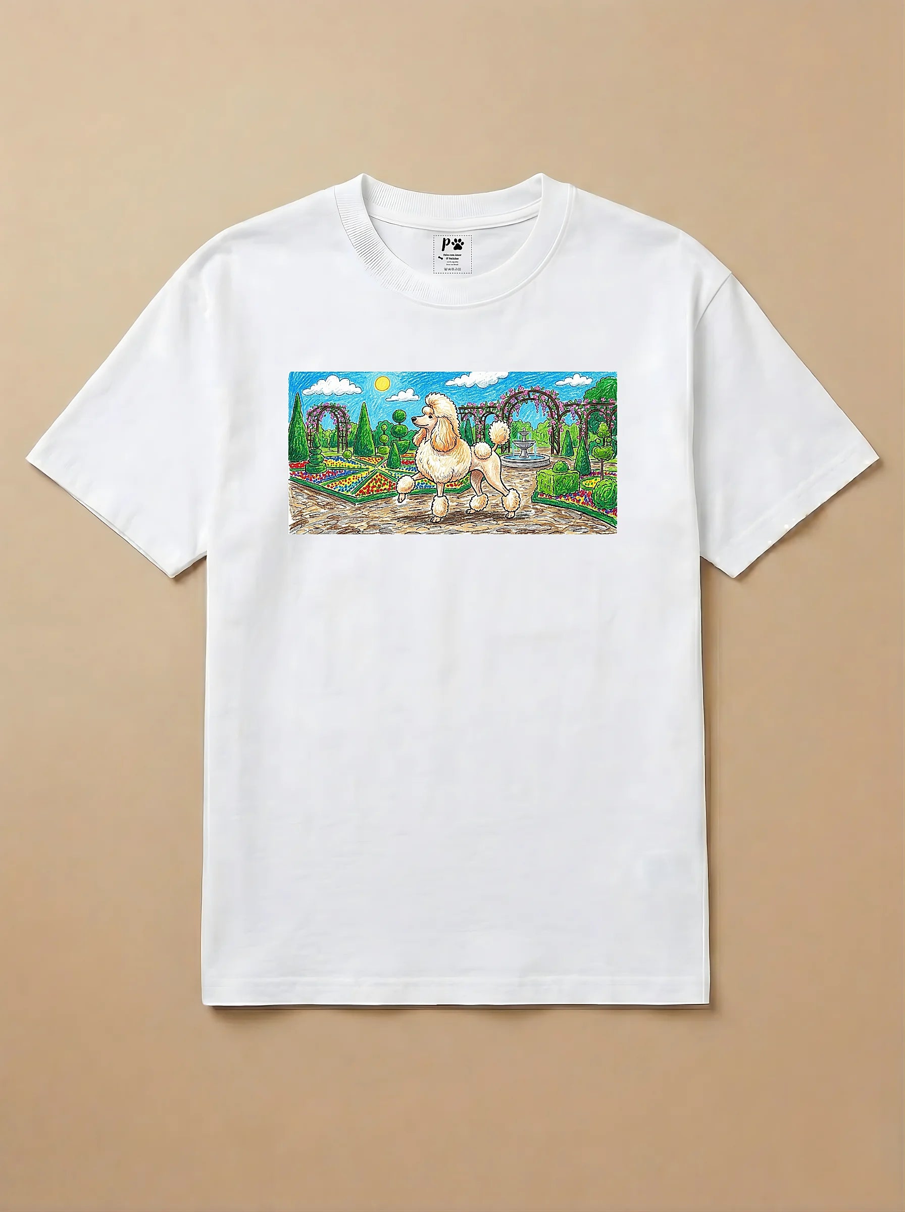 Camisa Pets em Giz - Poodle