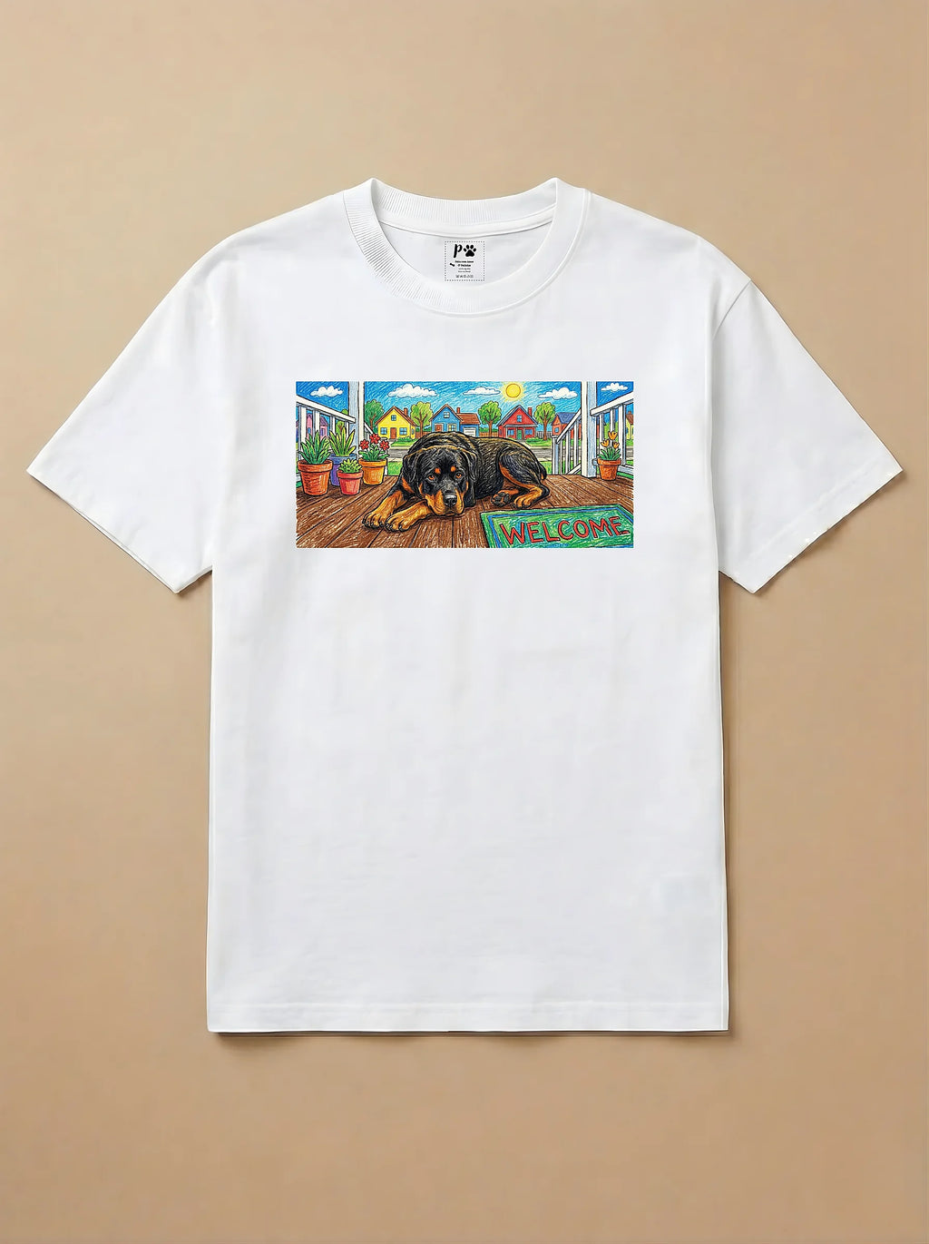 Camisa Pets em Giz - Rottweiler
