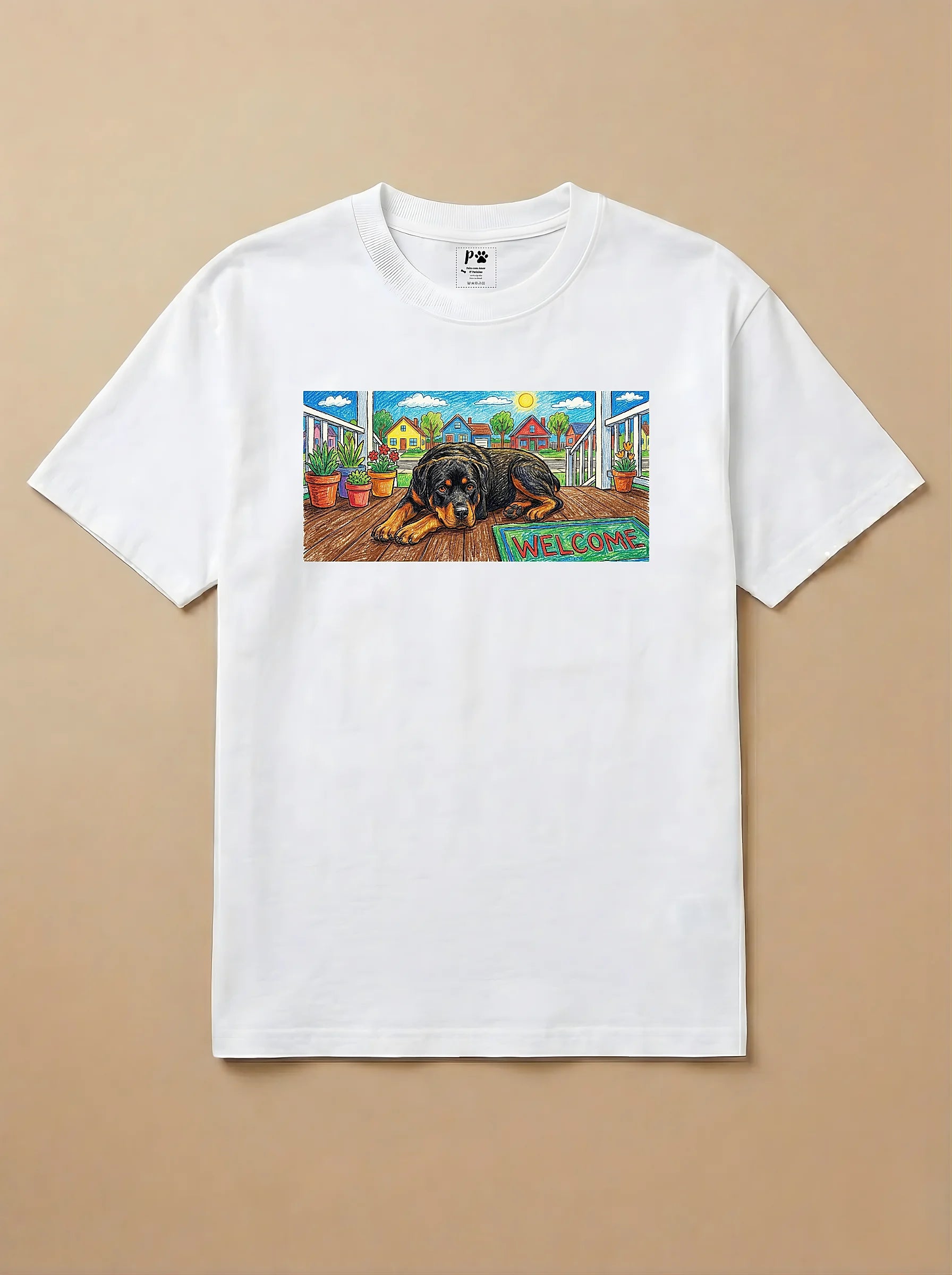 Camisa Pets em Giz - Rottweiler