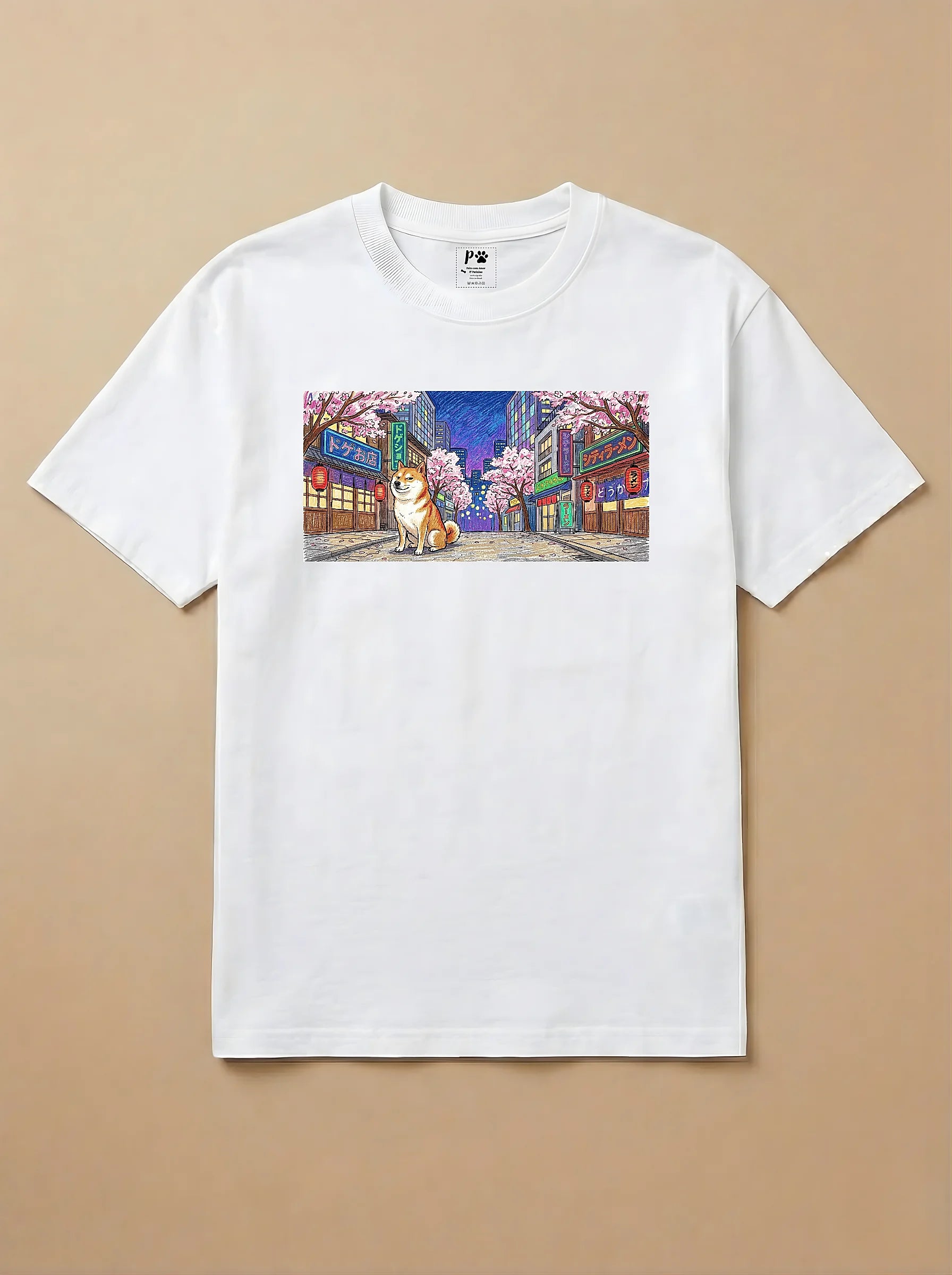Camisa Pets em Giz - Shiba Inu