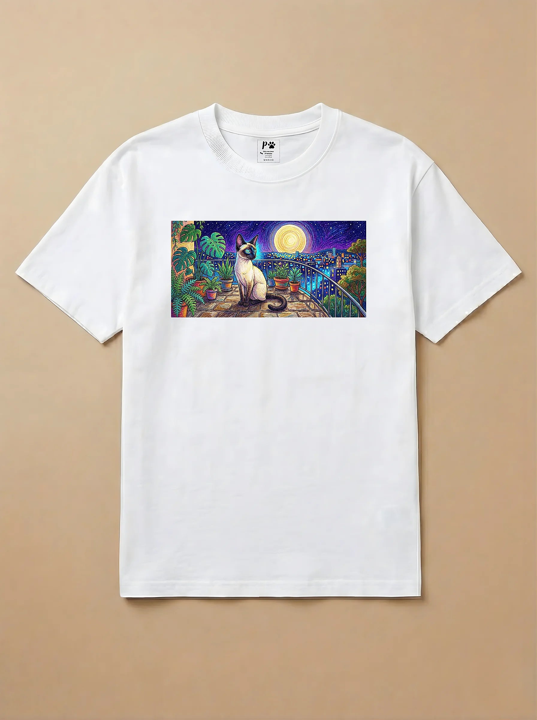 Camisa Pets em Giz - Siamês