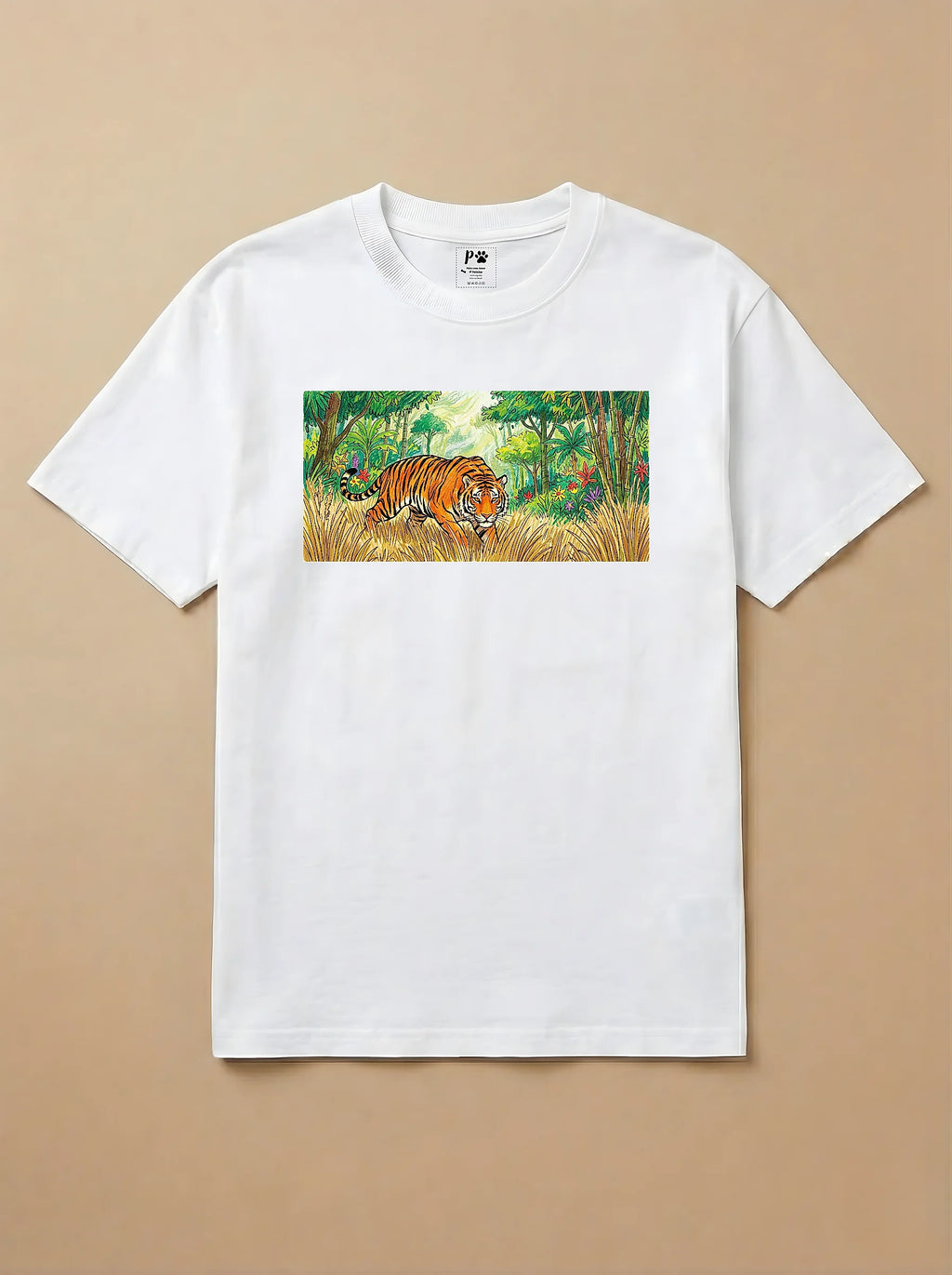 Camisa Pets em Giz - Tigre