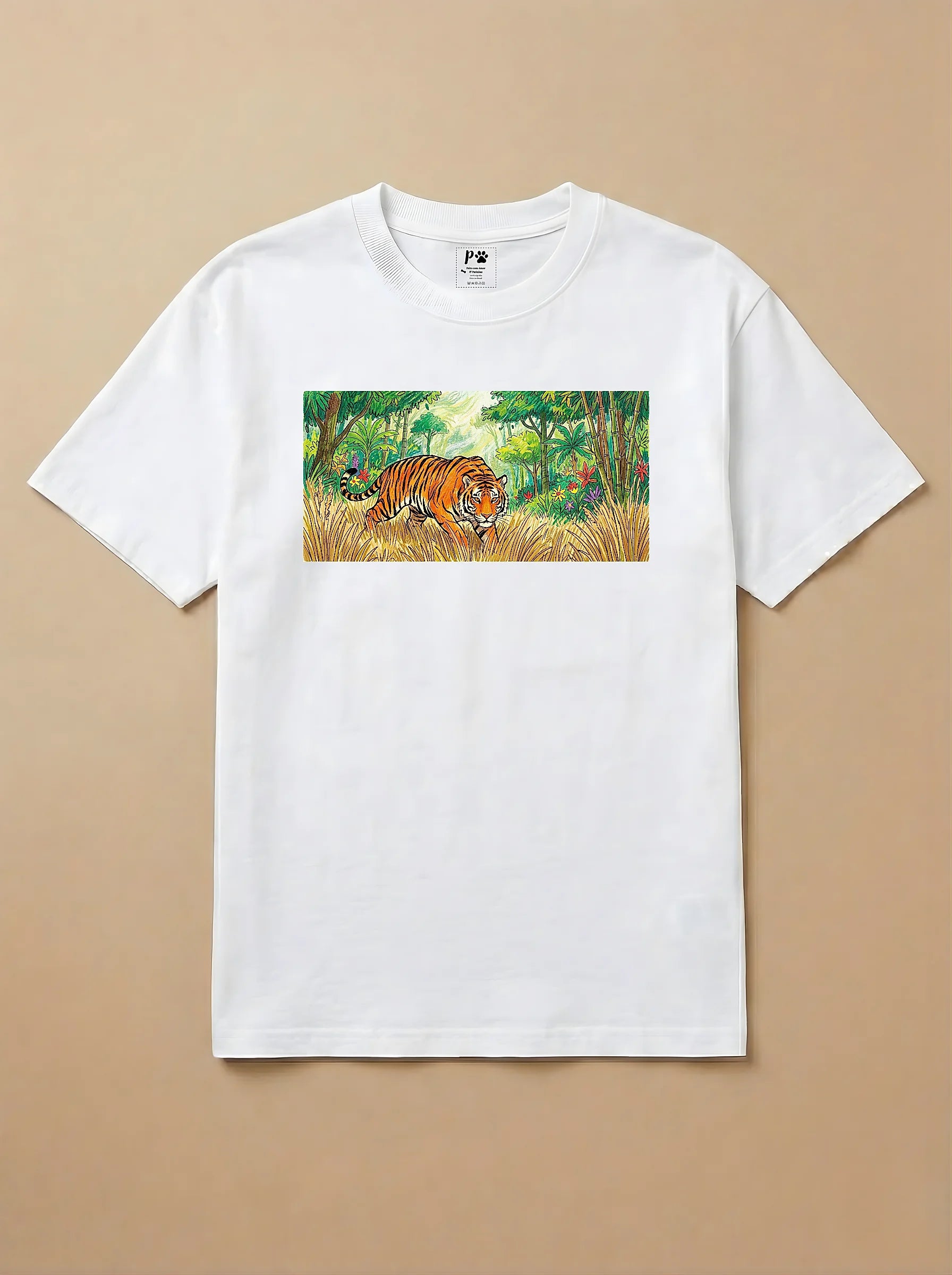 Camisa Pets em Giz - Tigre