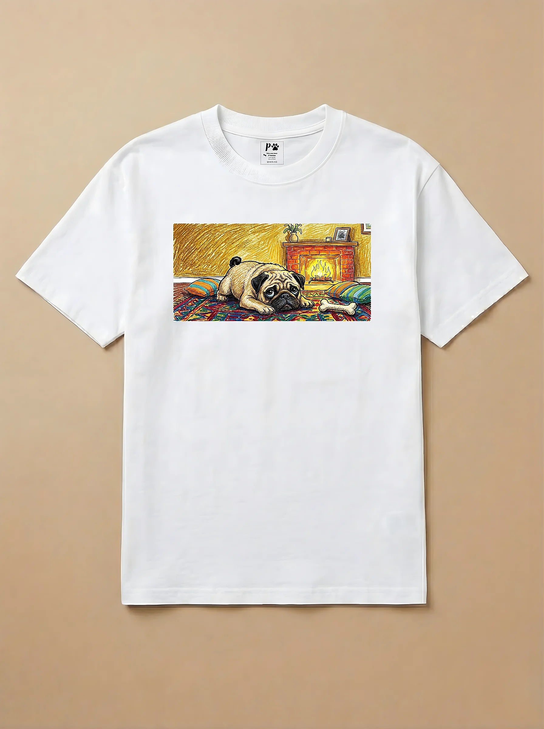Camisa Pets em Giz - Pug