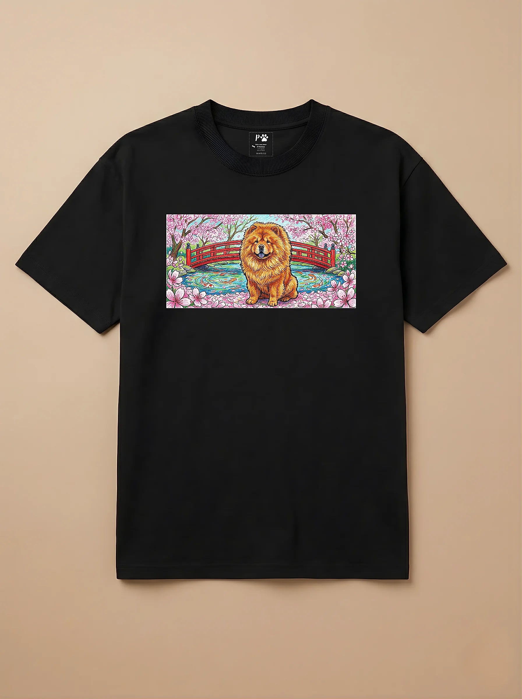 Camisa Pets em Giz - Chow Chow