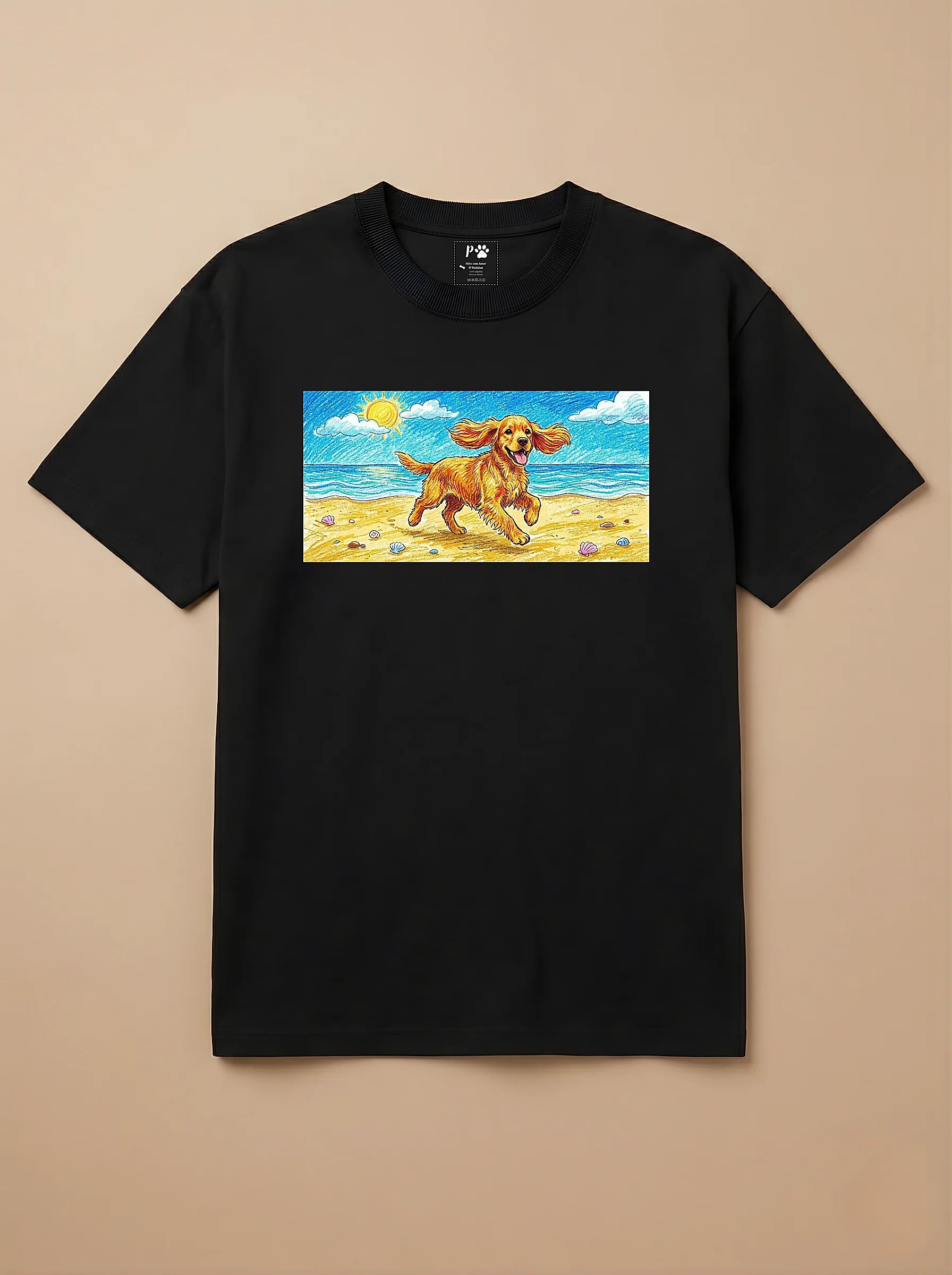 Camisa Pets em Giz - Cocker Spaniel