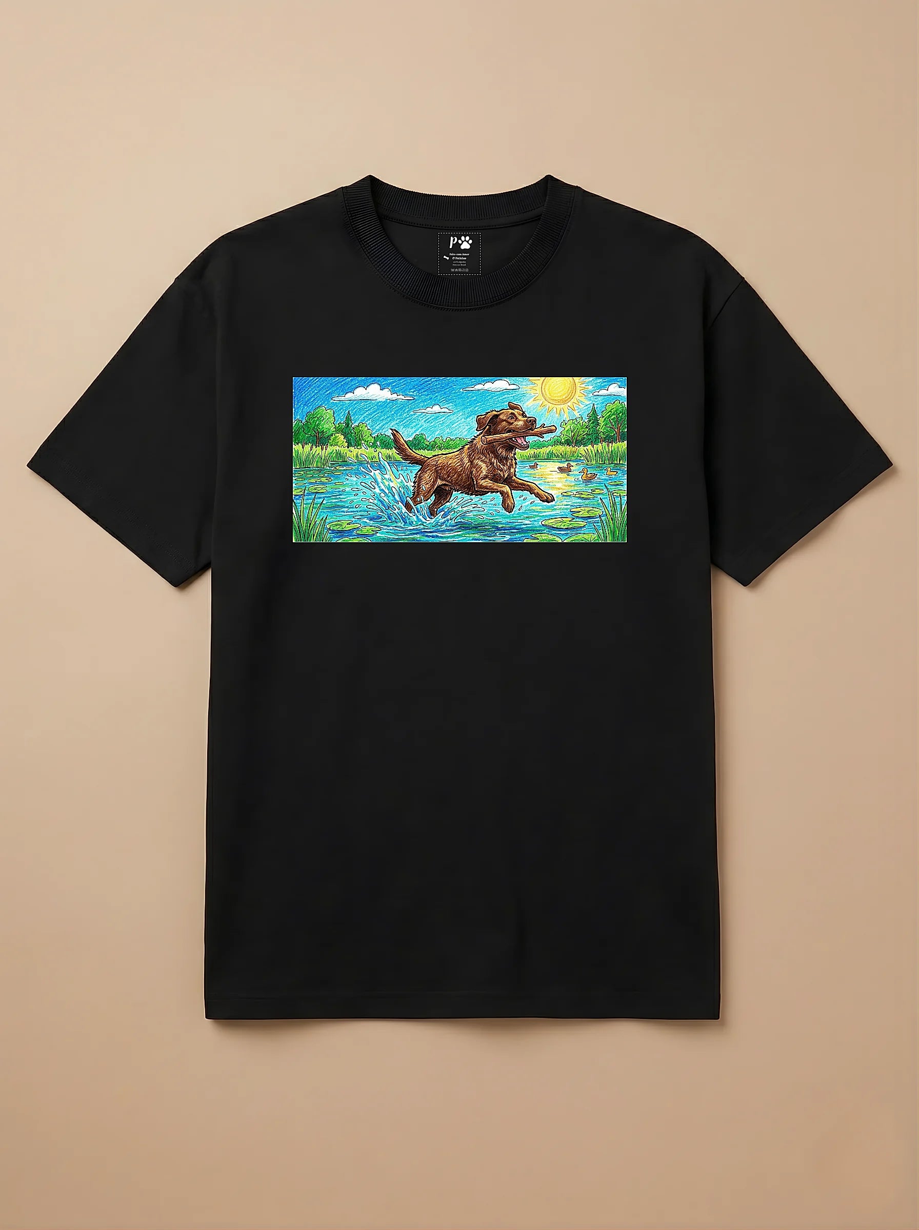 Camisa Pets em Giz - Labrador