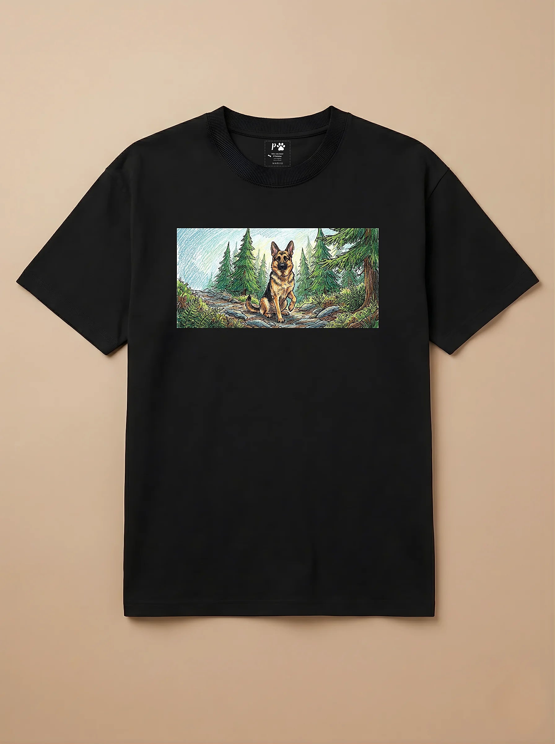 Camisa Pets em Giz - Pastor Alemão
