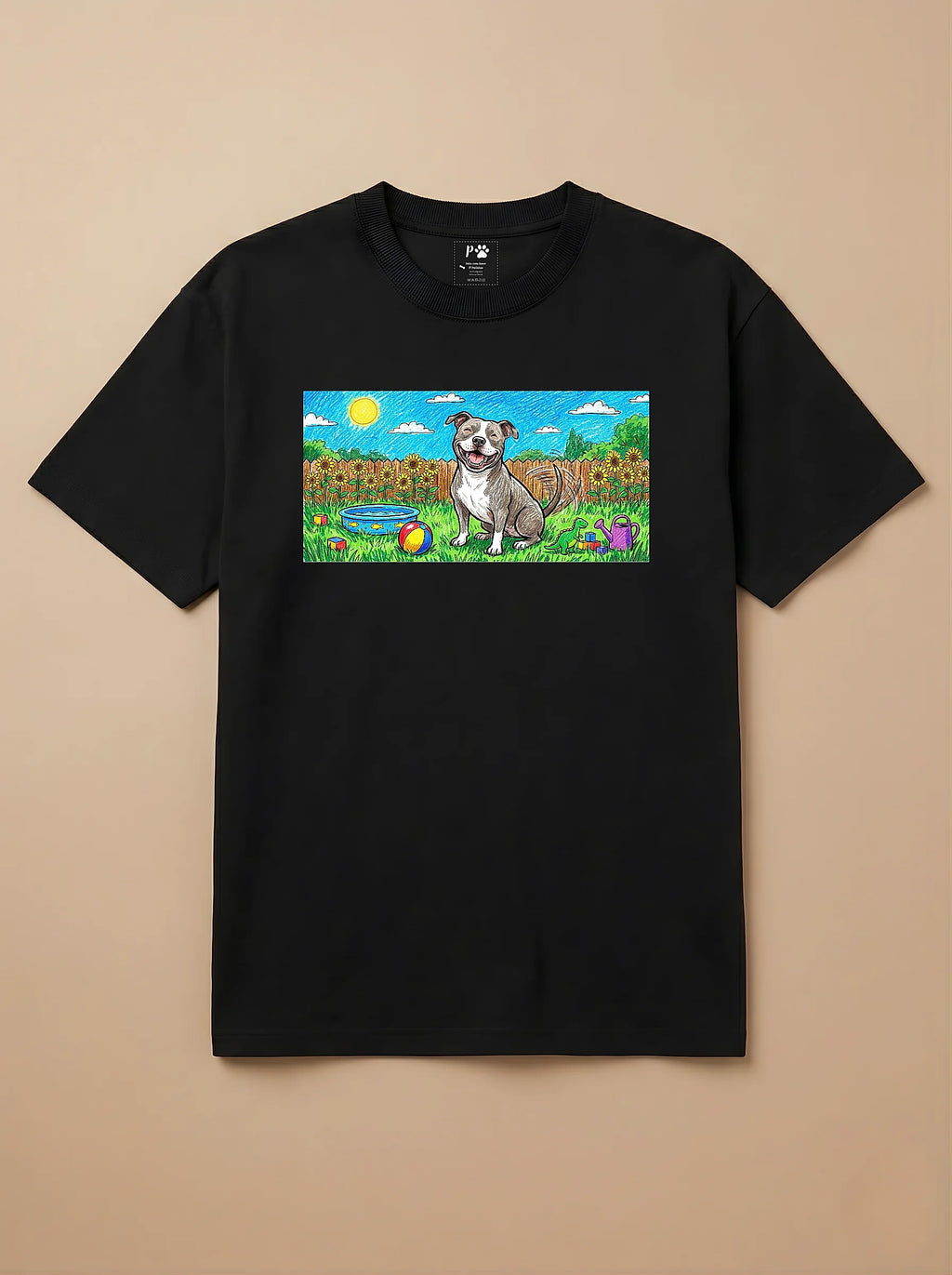 Camisa Pets em Giz - Pitbull