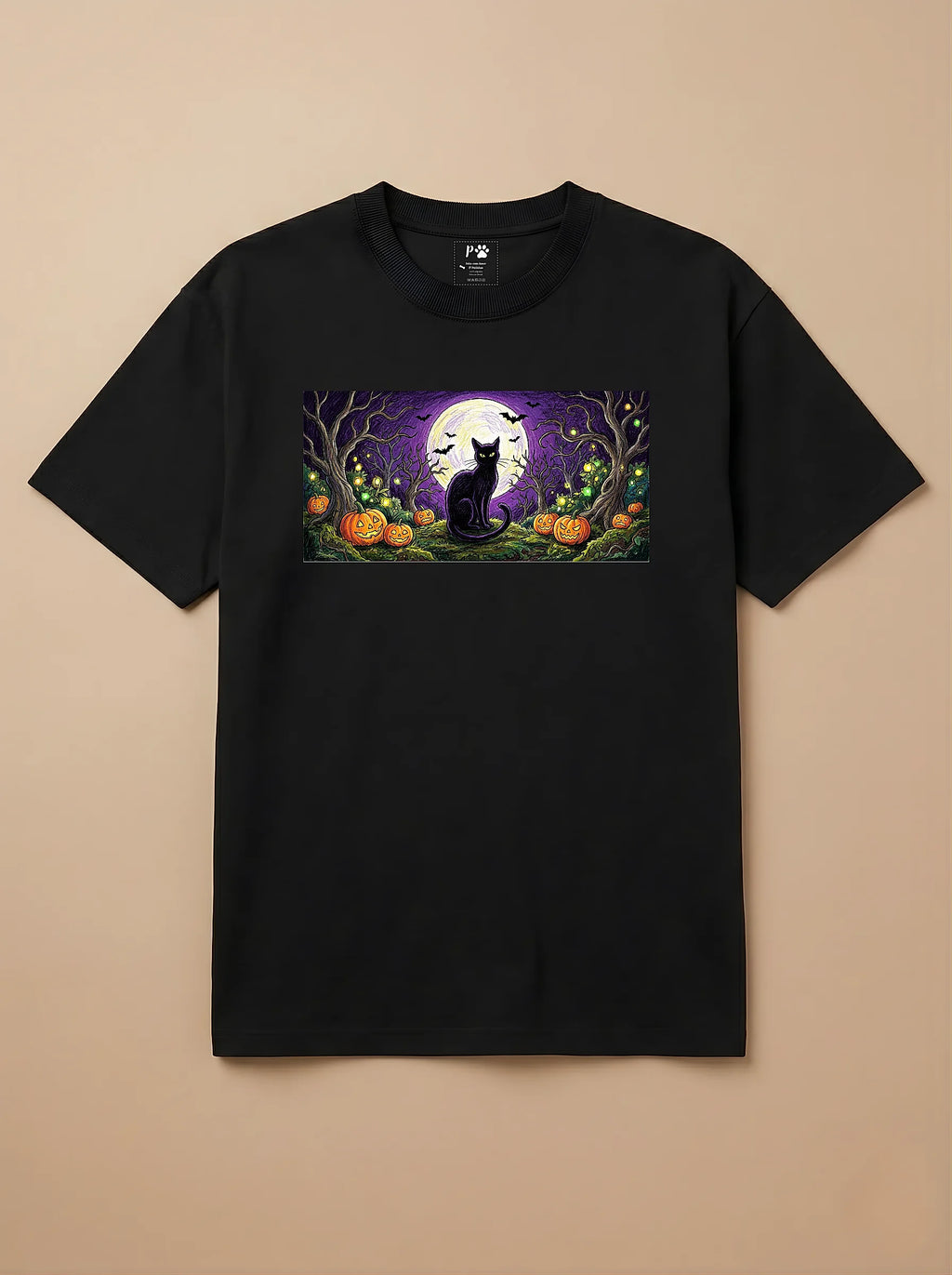 Camisa Pets em Giz - Gato Preto