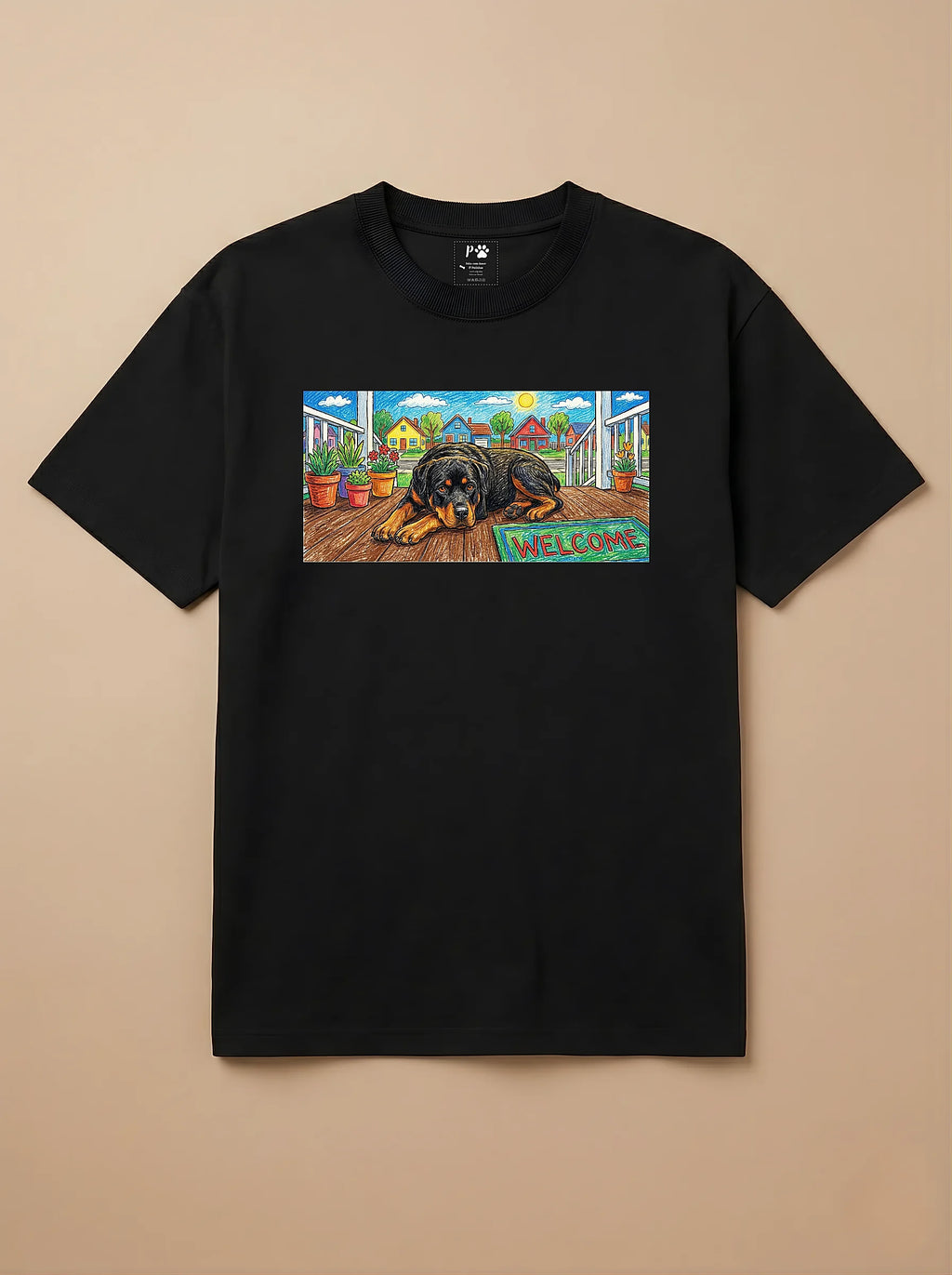 Camisa Pets em Giz - Rottweiler