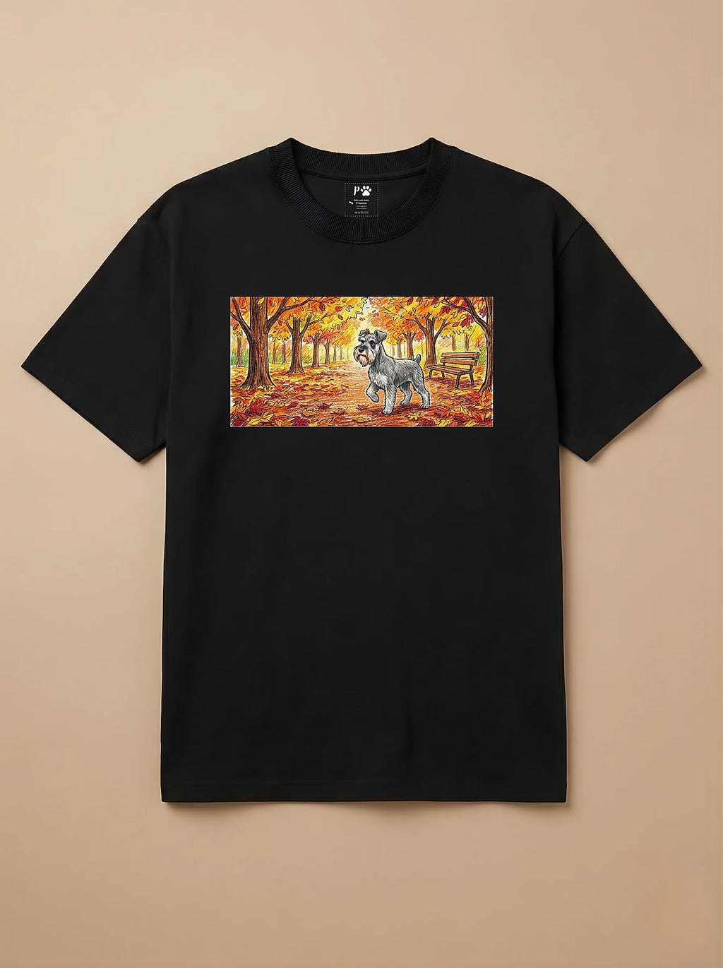 Camisa Pets em Giz - Schnauzer