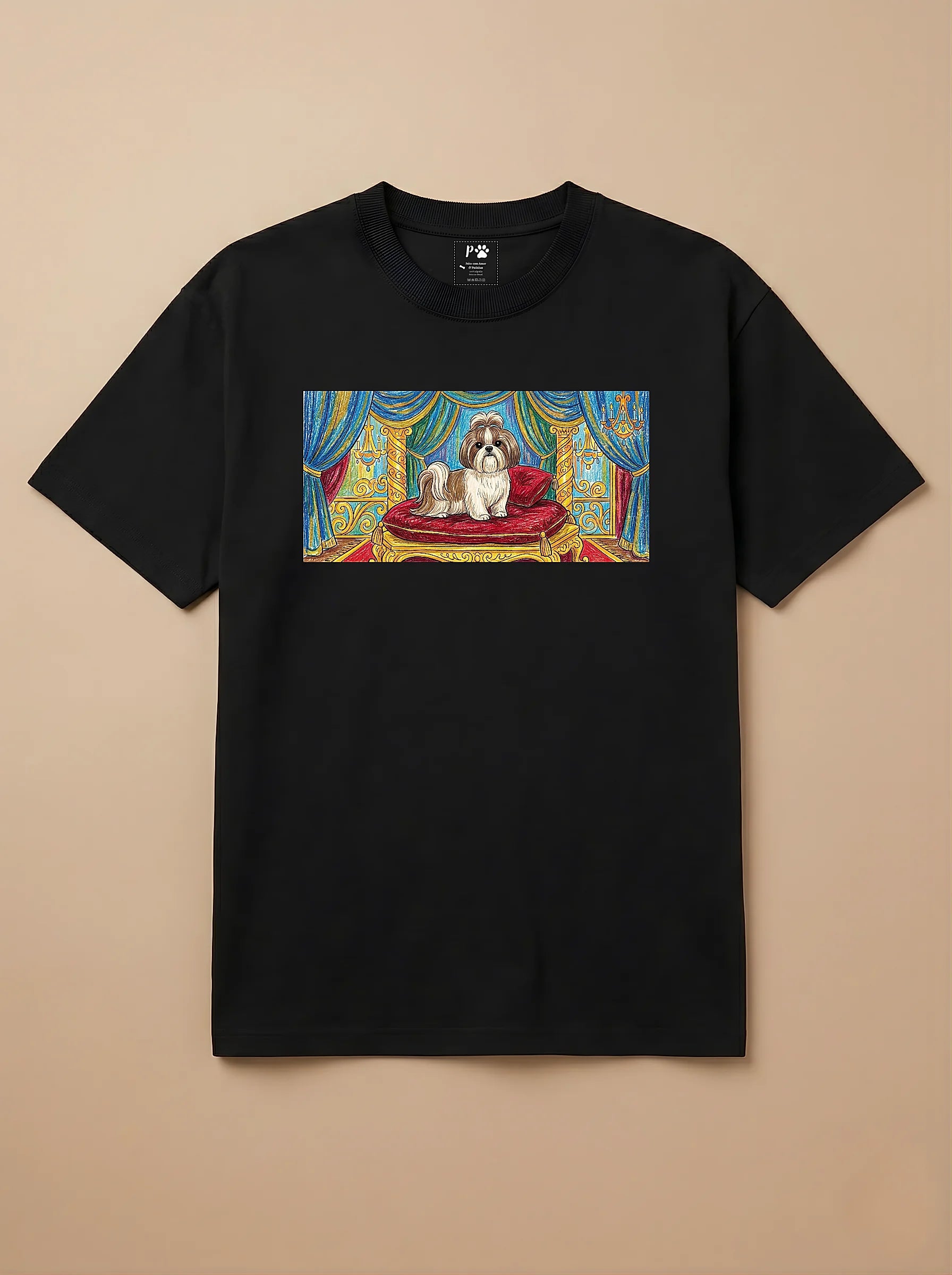 Camisa Pets em Giz - Shih Tzu
