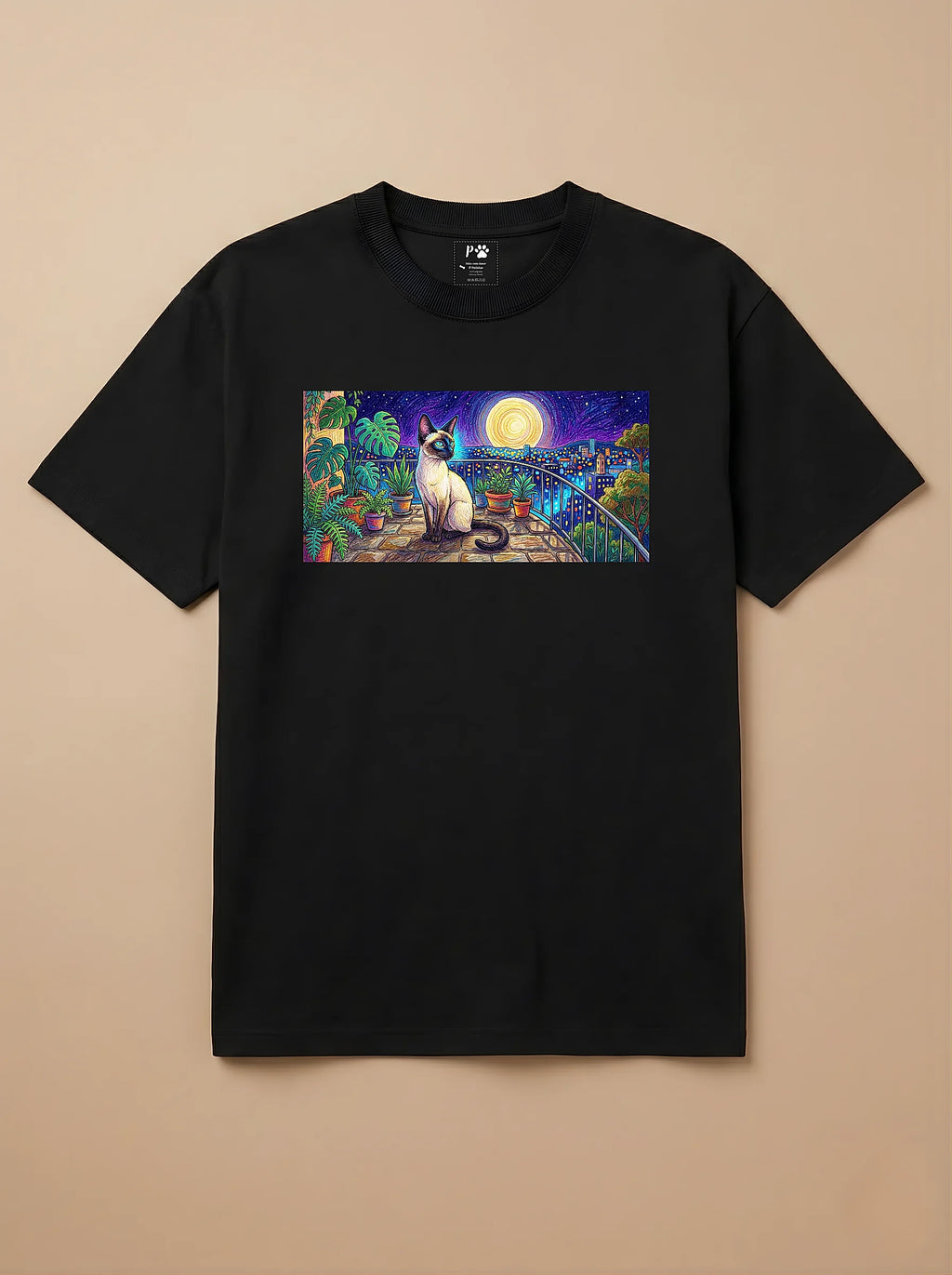 Camisa Pets em Giz - Siamês