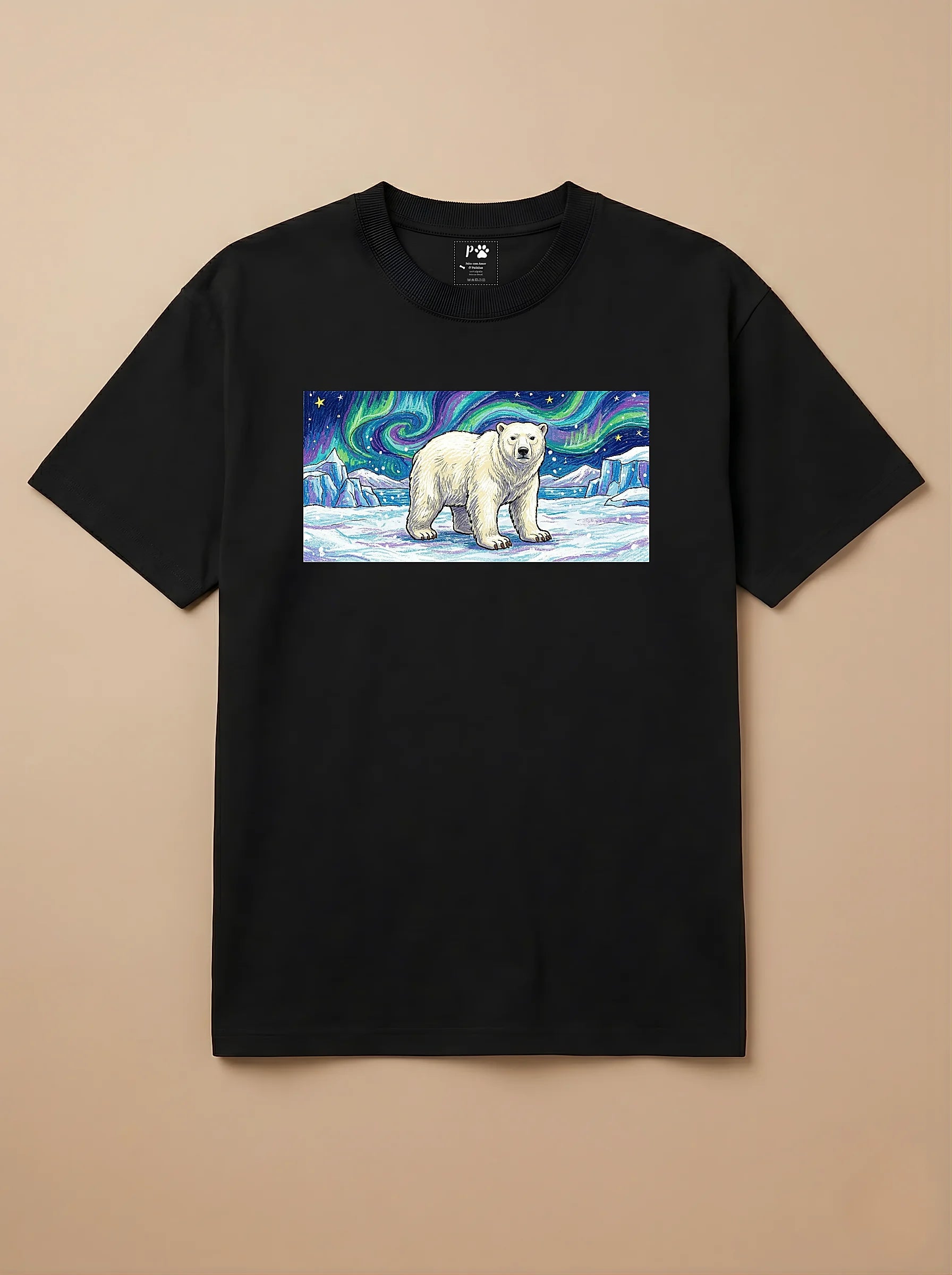 Camisa Pets em Giz - Urso Polar