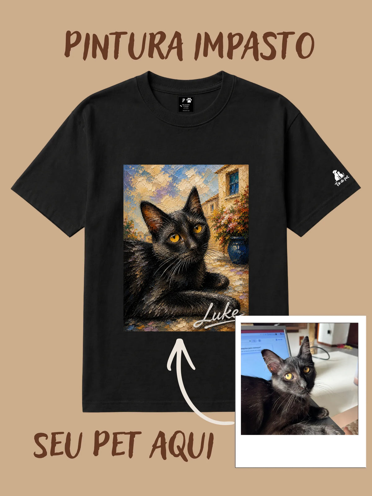Camisa Básica Personalizada - Pintura em Impasto