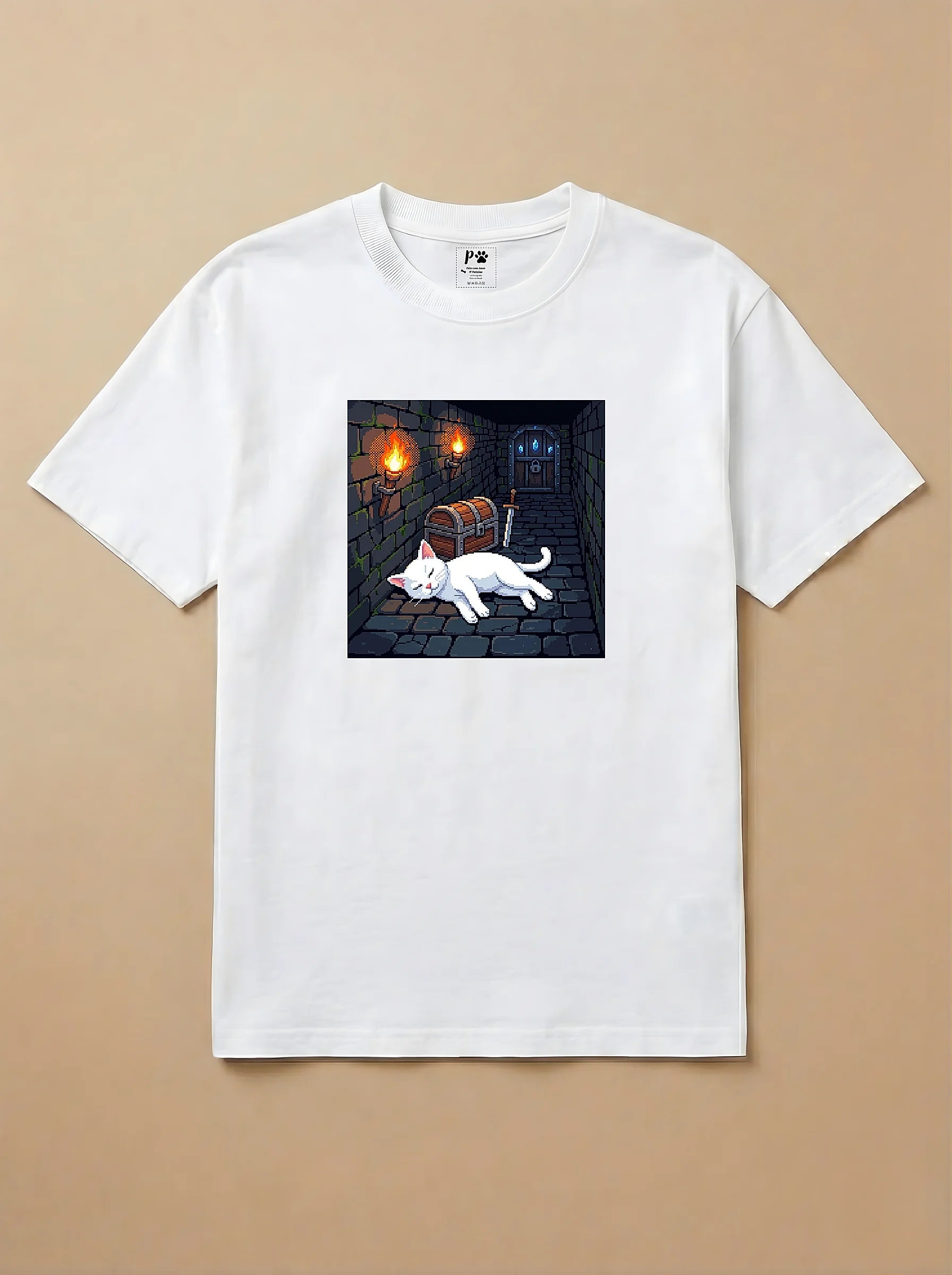 Camisa Jogos 16 Bits - Gato Branco
