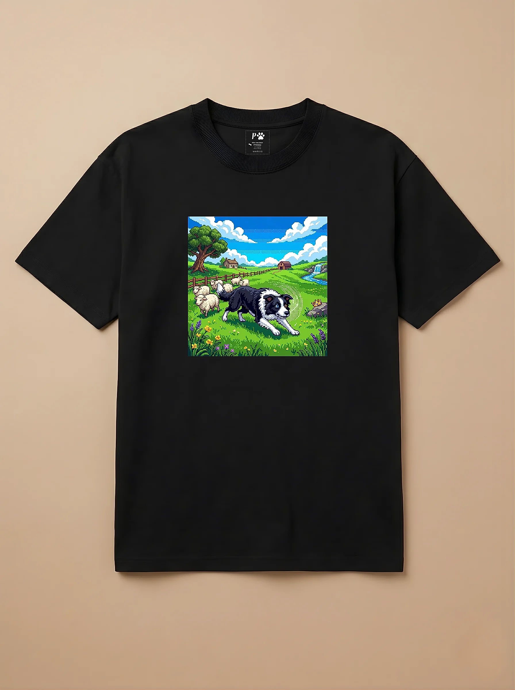Camisa Jogos 16 Bits - Border Collie