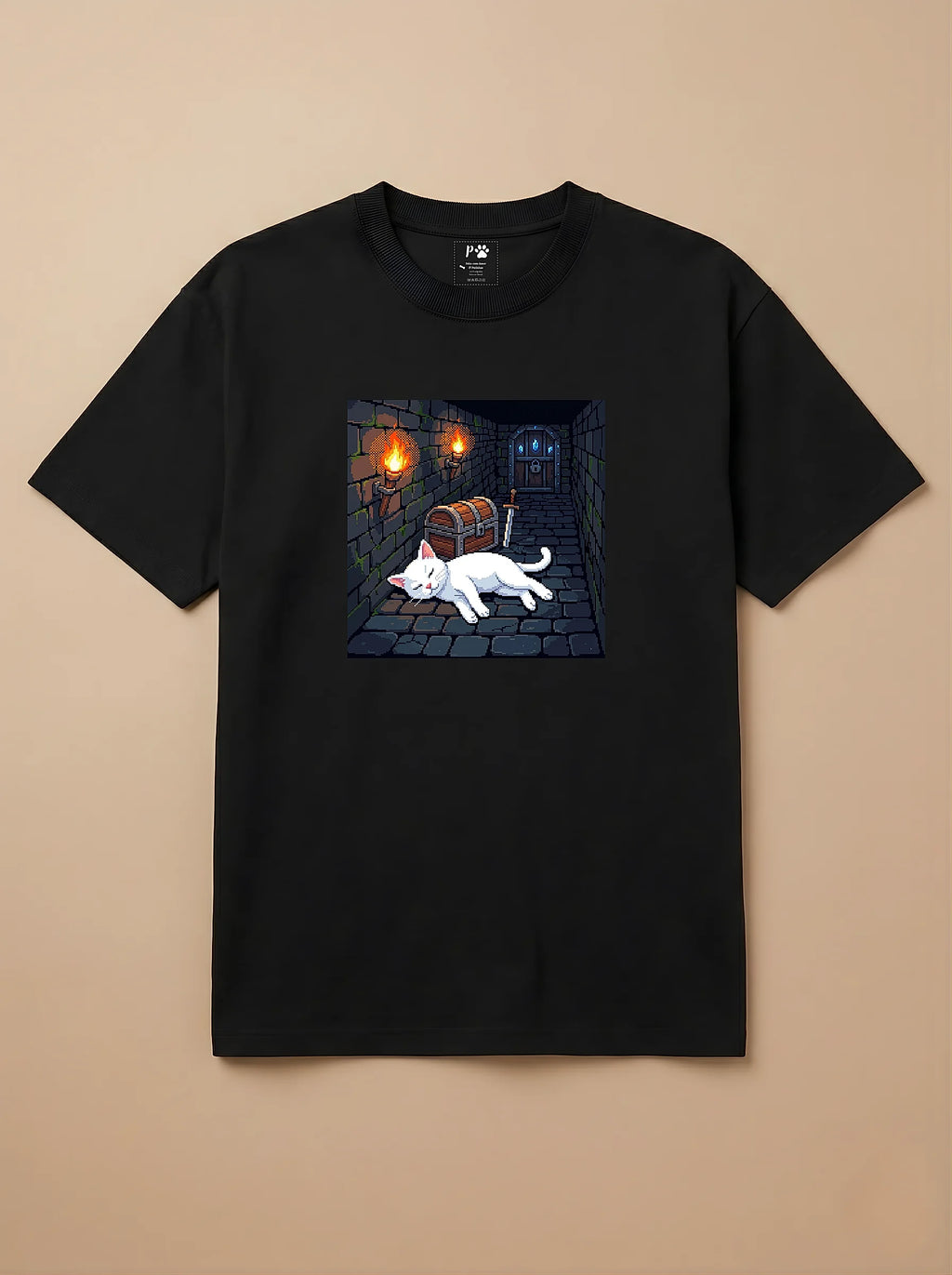 Camisa Jogos 16 Bits - Gato Branco