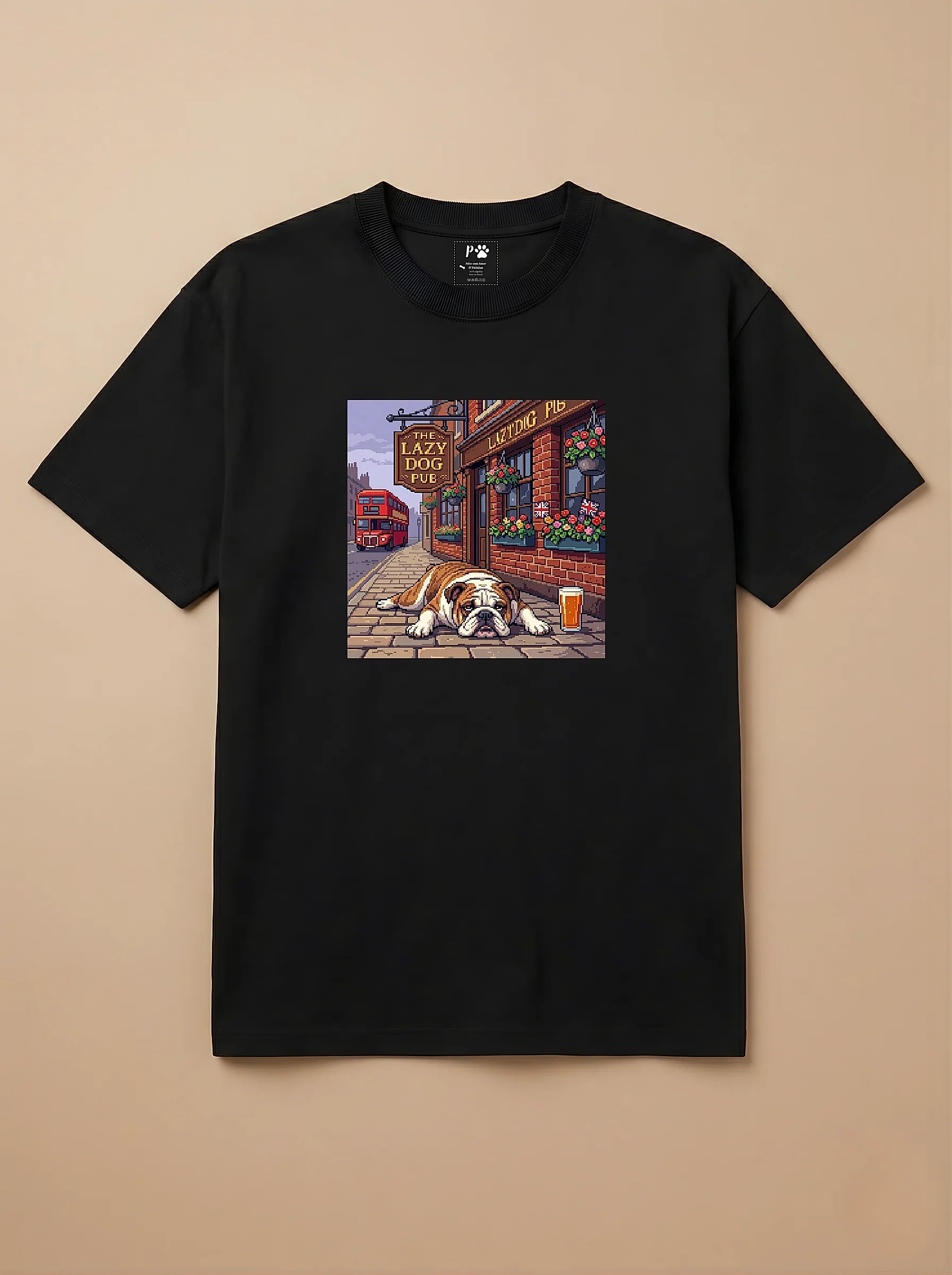 Camisa Jogos 16 Bits - Bulldog Inglês