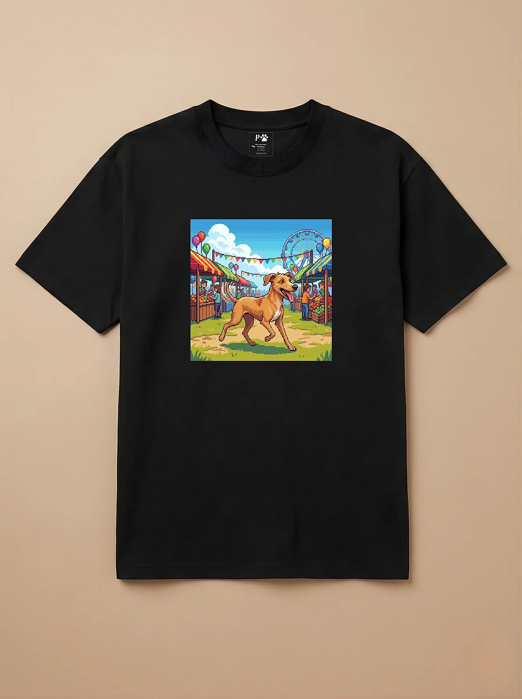 Camisa Jogos 16 Bits - Cachorro Caramelo